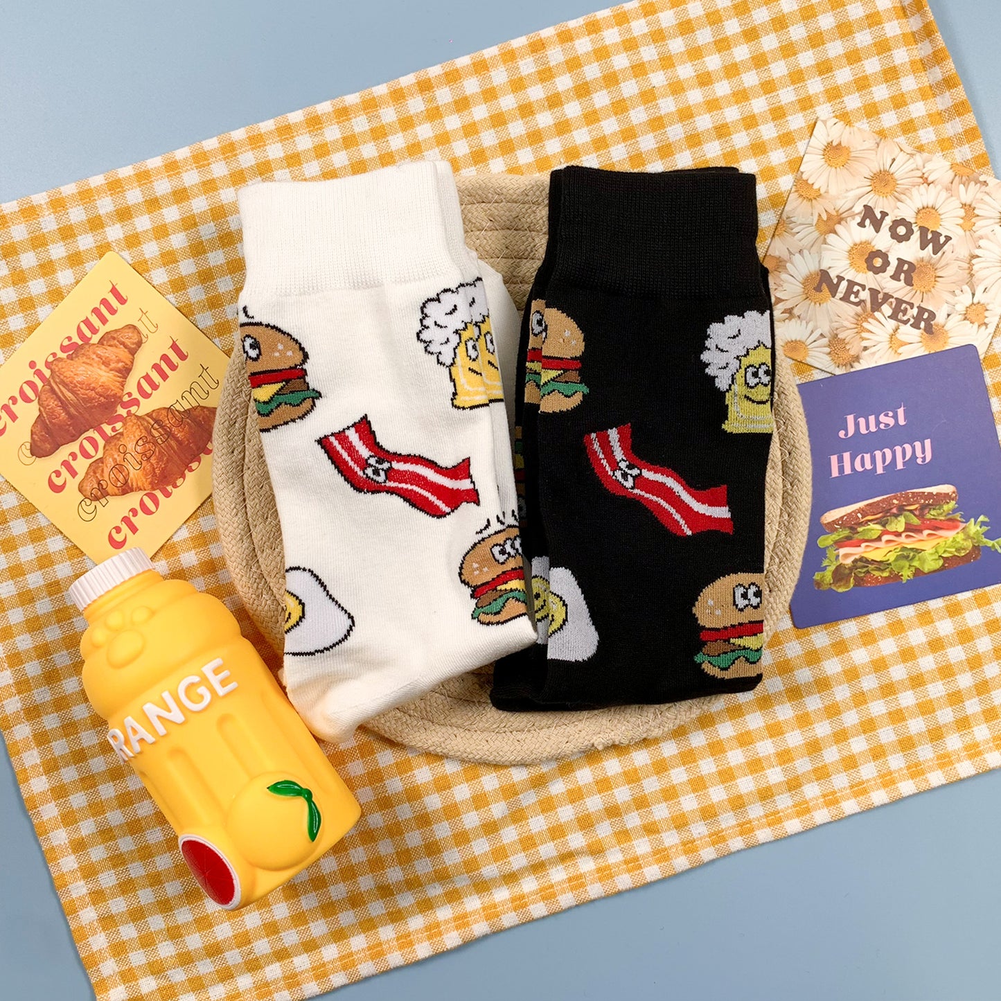 Men's Crew Cartoon Pattern Socks
