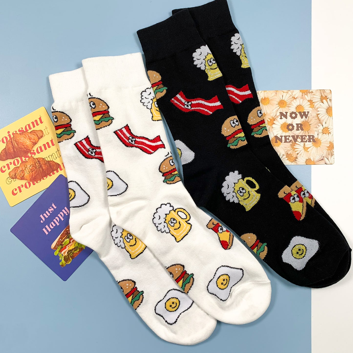 Men's Crew Cartoon Pattern Socks
