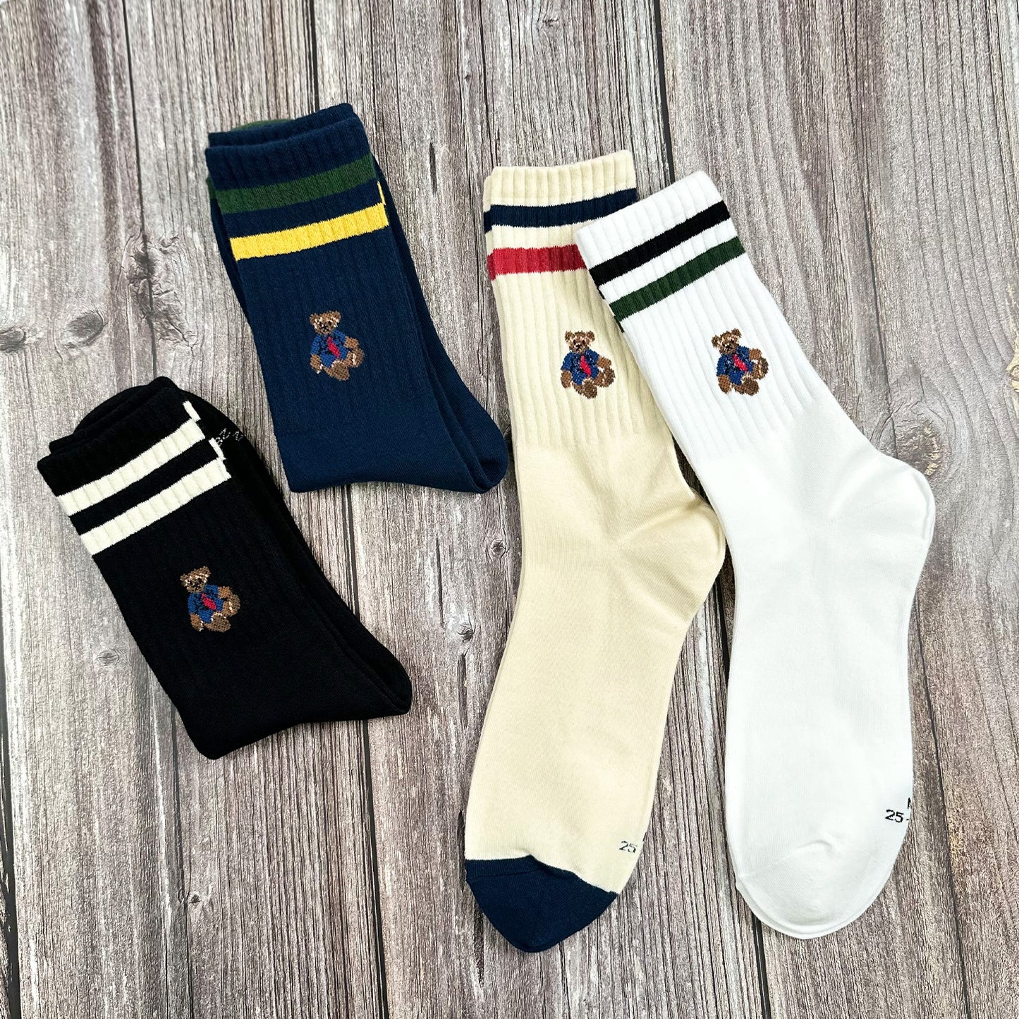Men's Crew Point Bear Socks