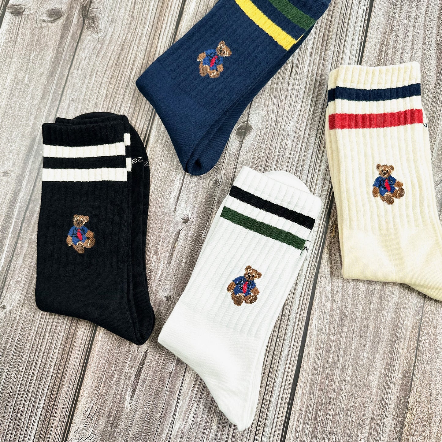 Men's Crew Point Bear Socks