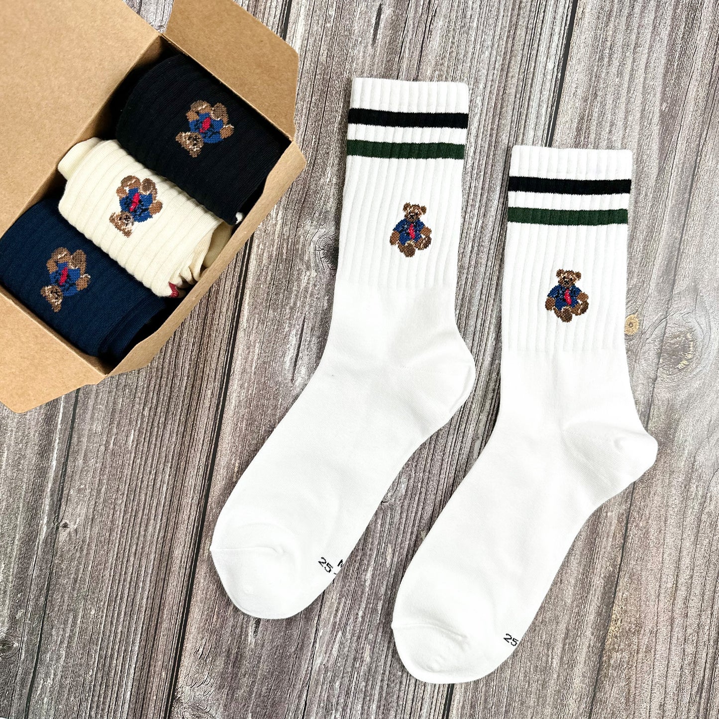 Men's Crew Point Bear Socks