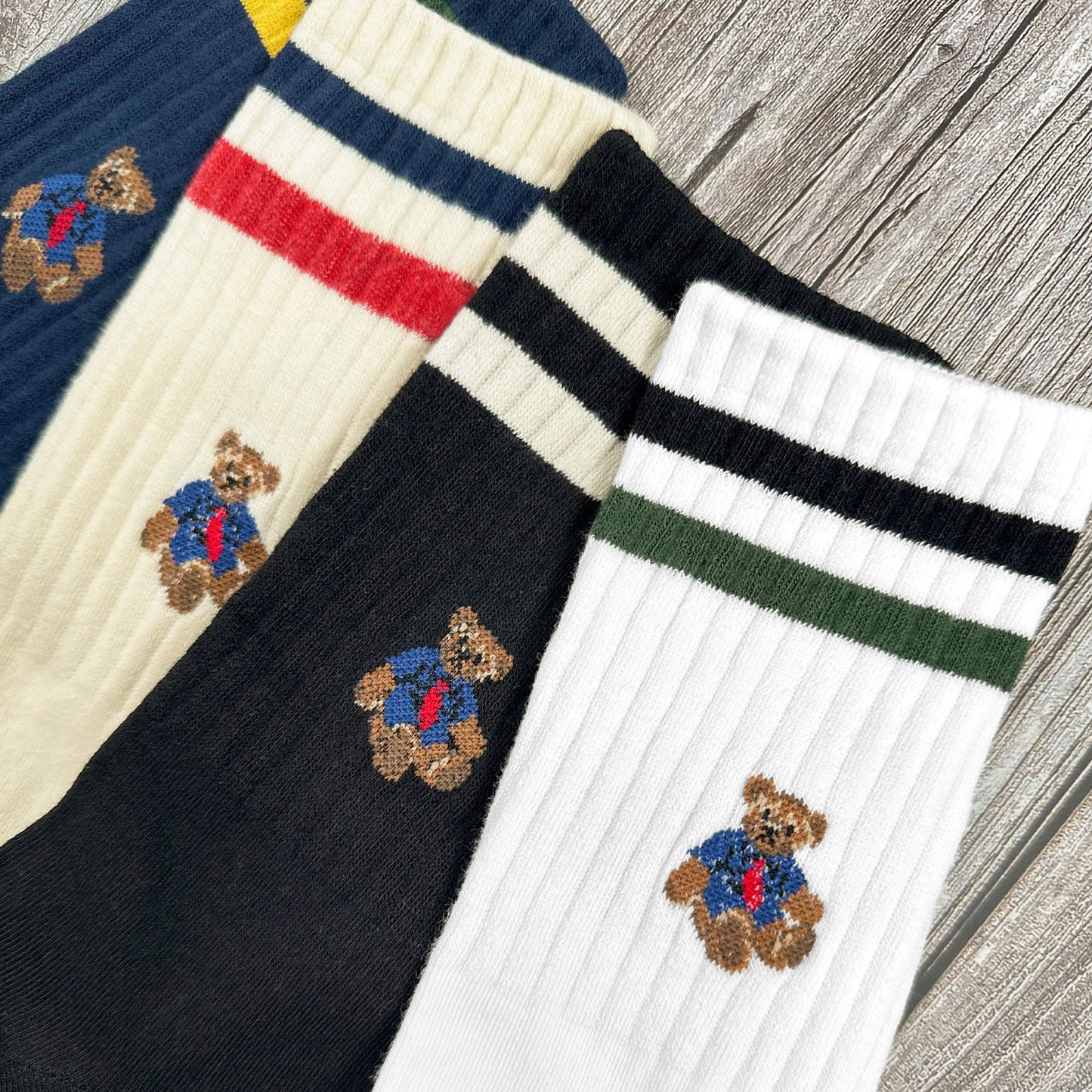 Men's Crew Point Bear Socks