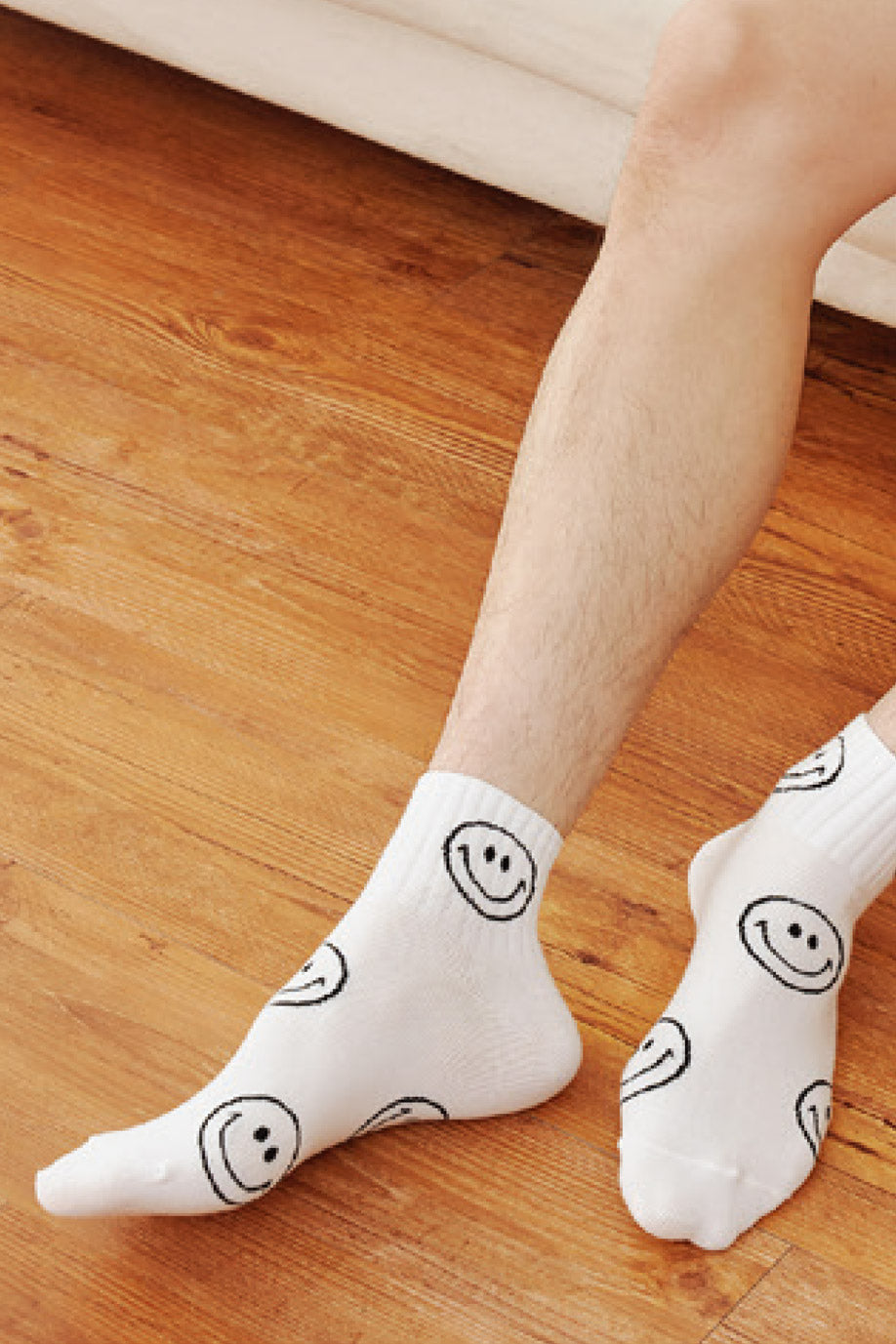 Men's Basic Smile Sneakers Socks