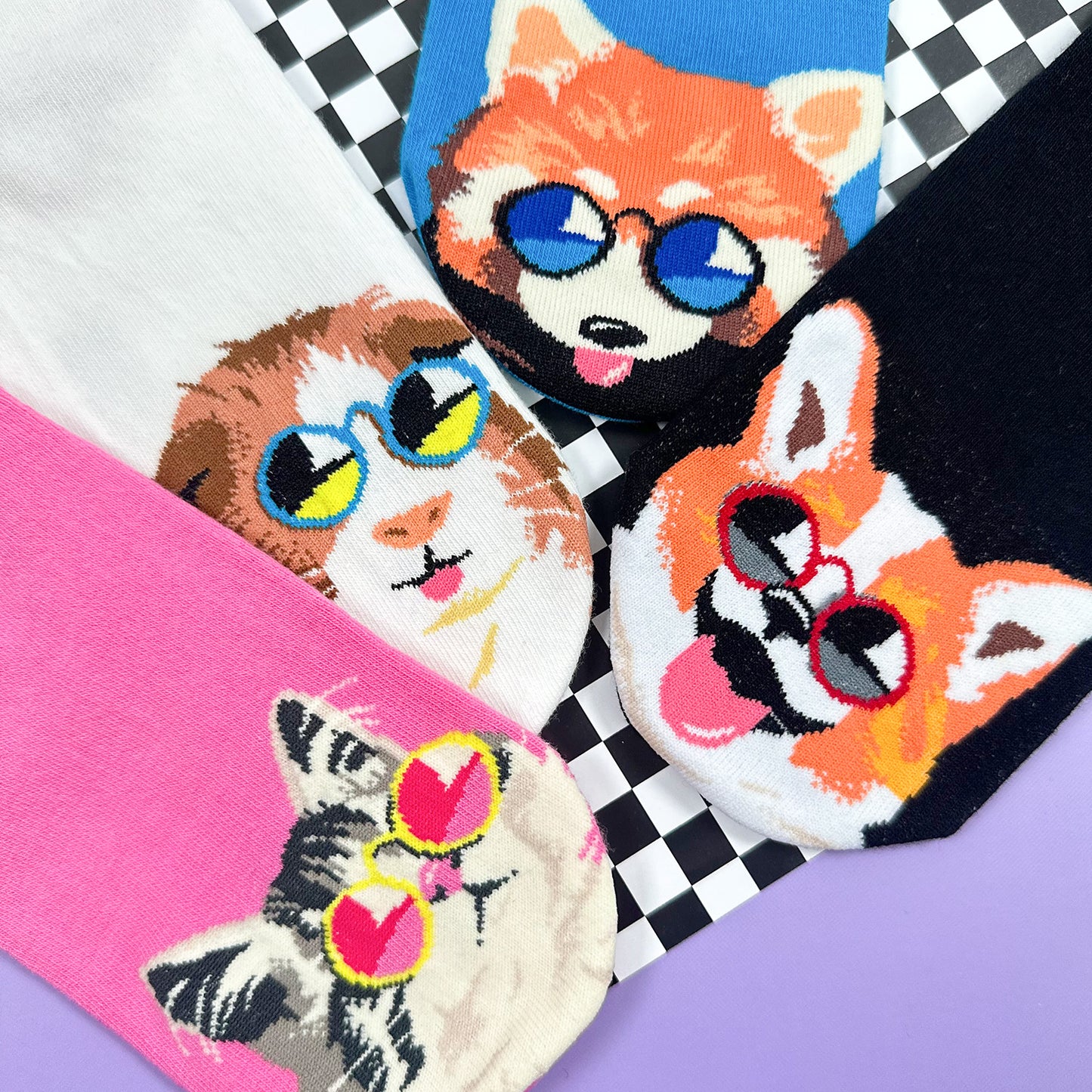 Women's Crew Animal Sunglass Socks