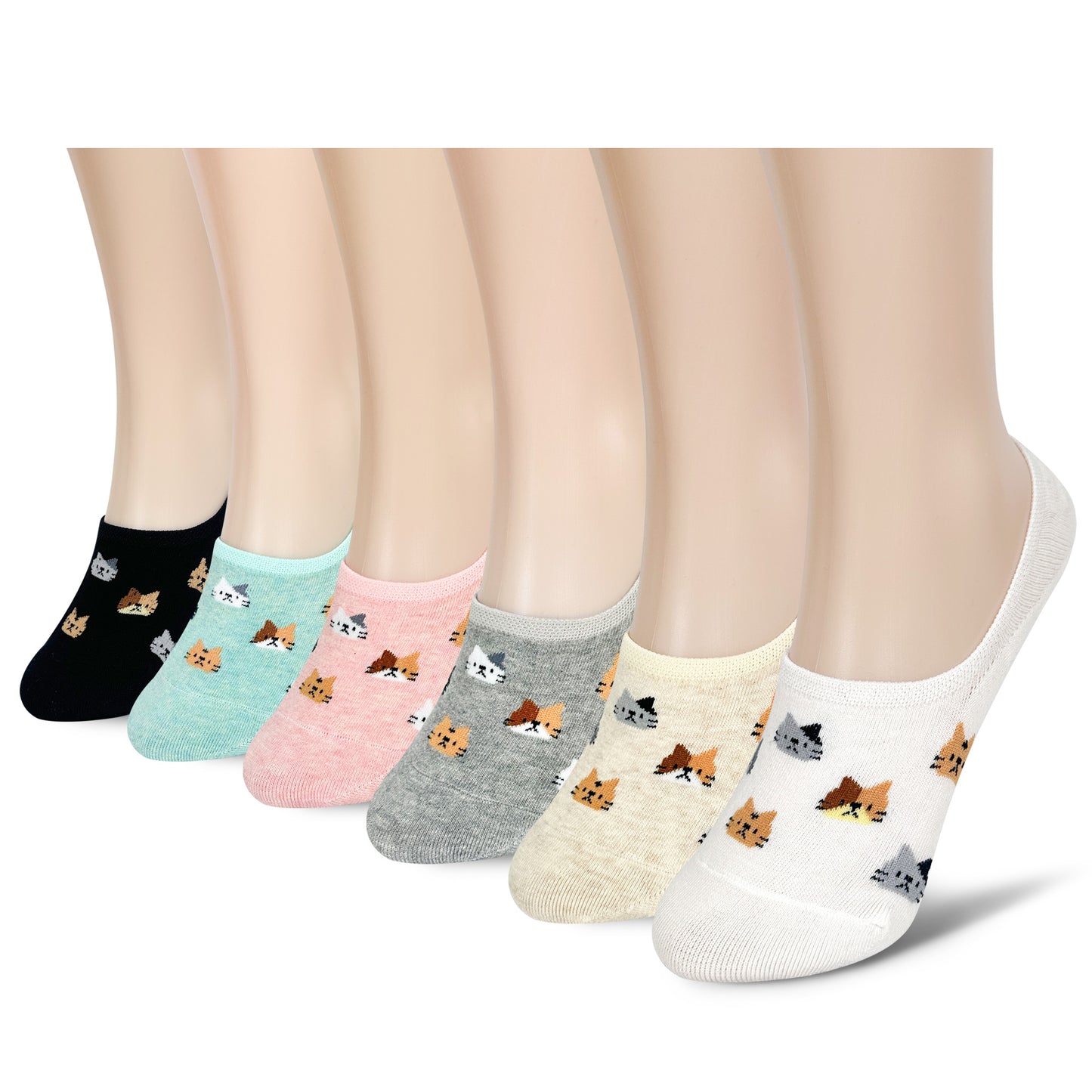 Women's No Show Cat Friends Socks