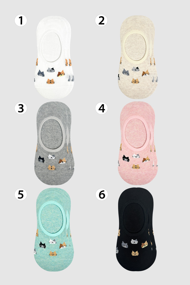 Women's No Show Cat Friends Socks