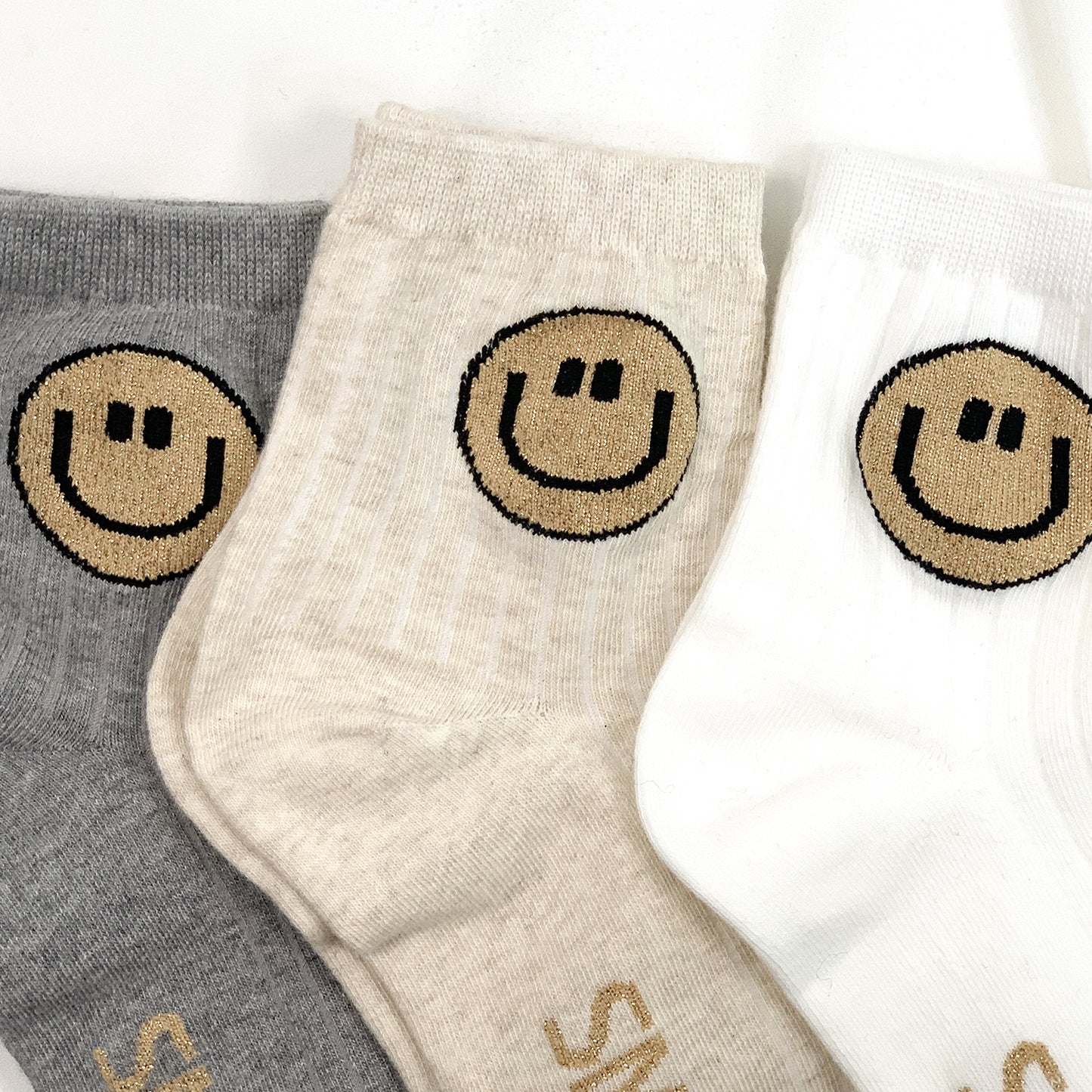 Women's Crew Simple Smile Socks