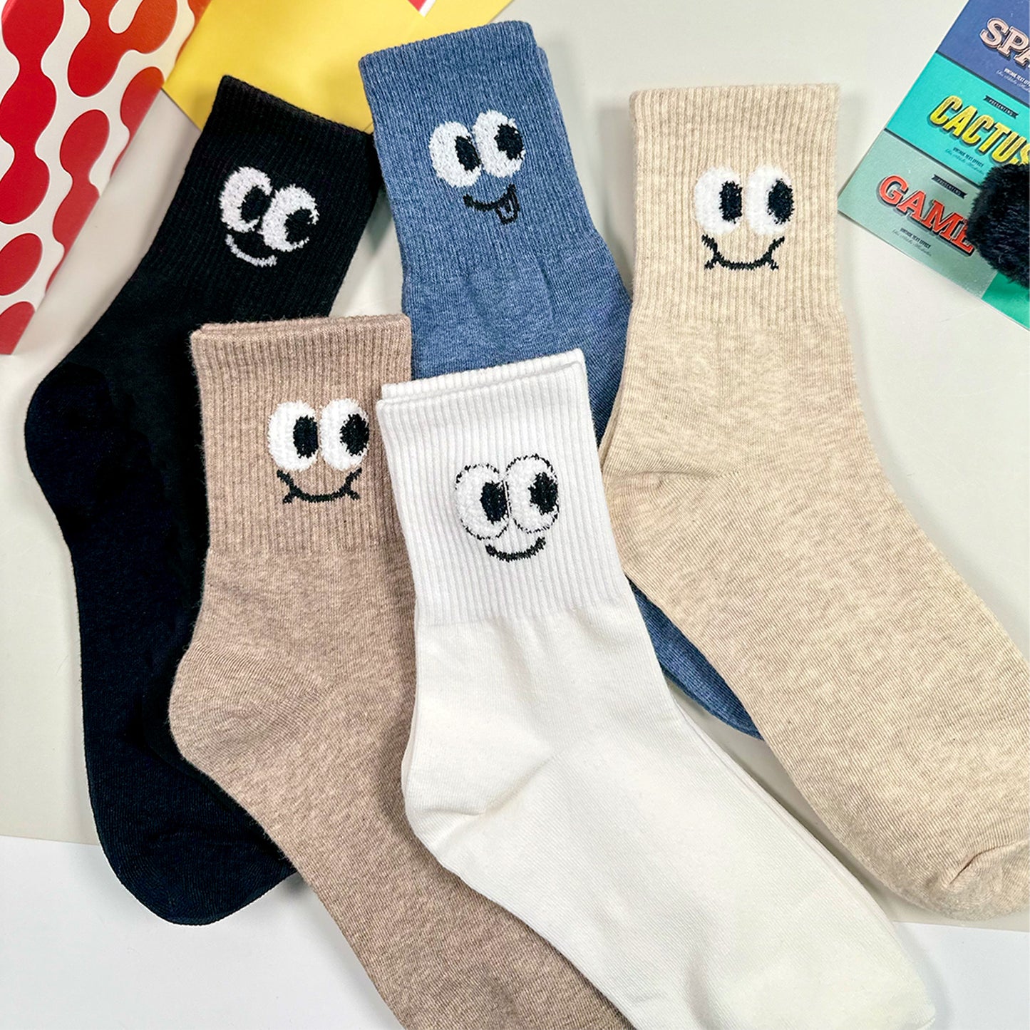 Women's Crew Rolling Eyes Socks