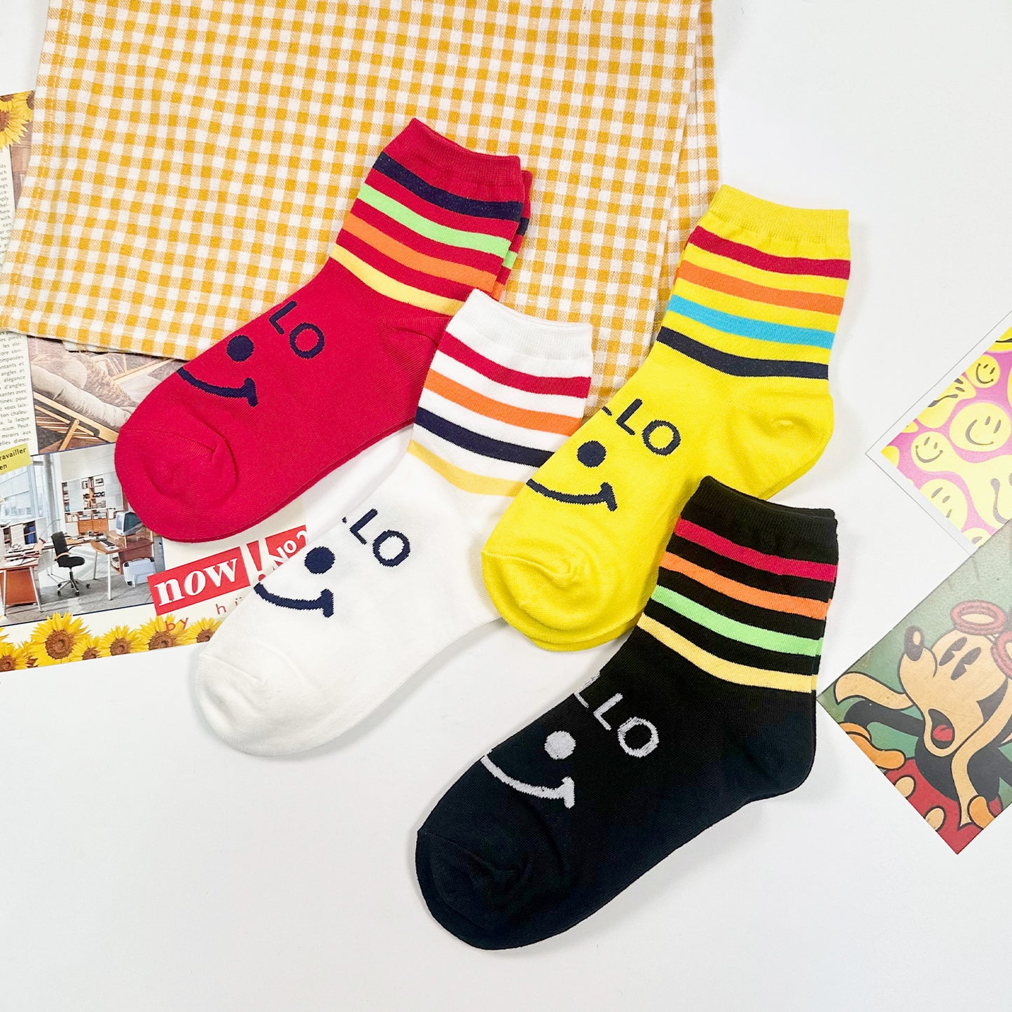 Women's Crew Vivid Rainbow Socks