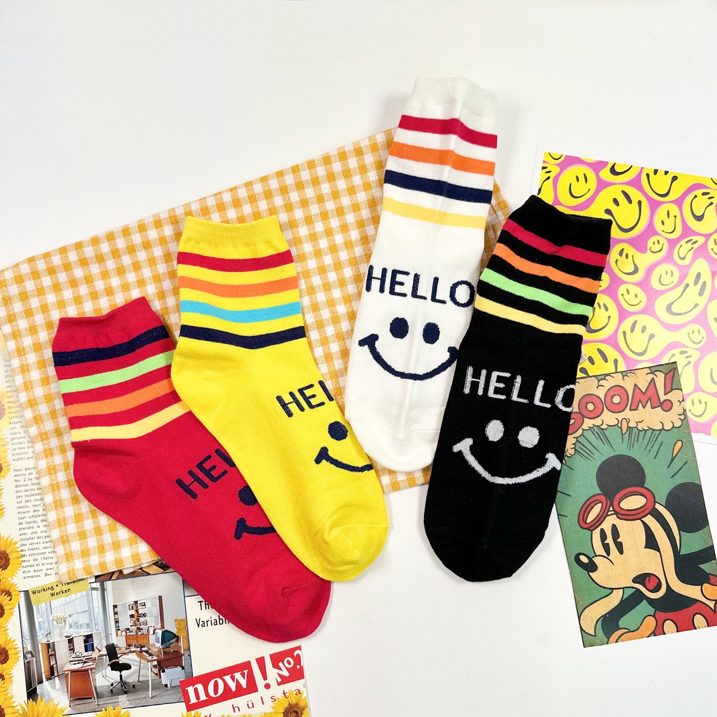 Women's Crew Vivid Rainbow Socks