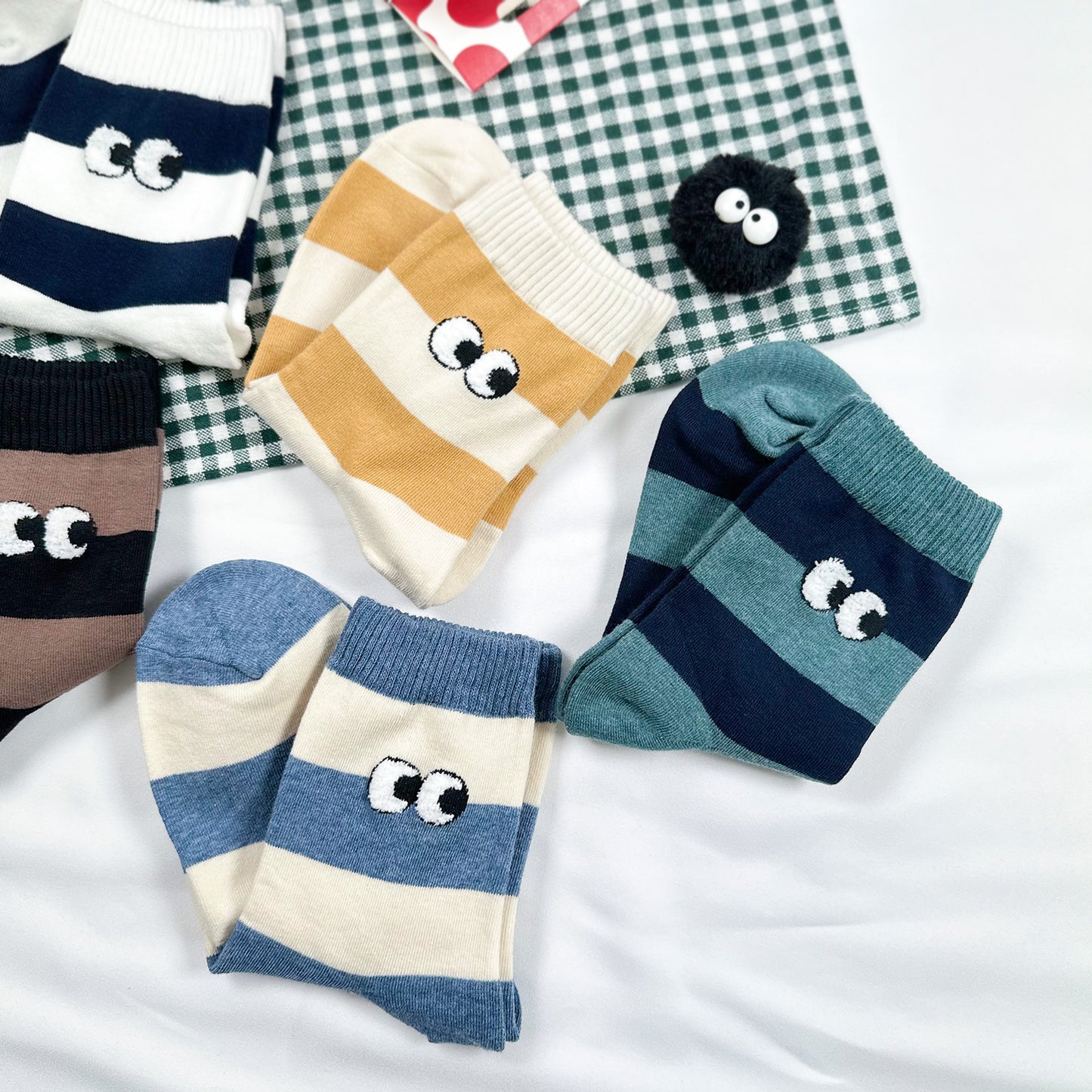 Women's Crew Little Eyes Stripe Socks