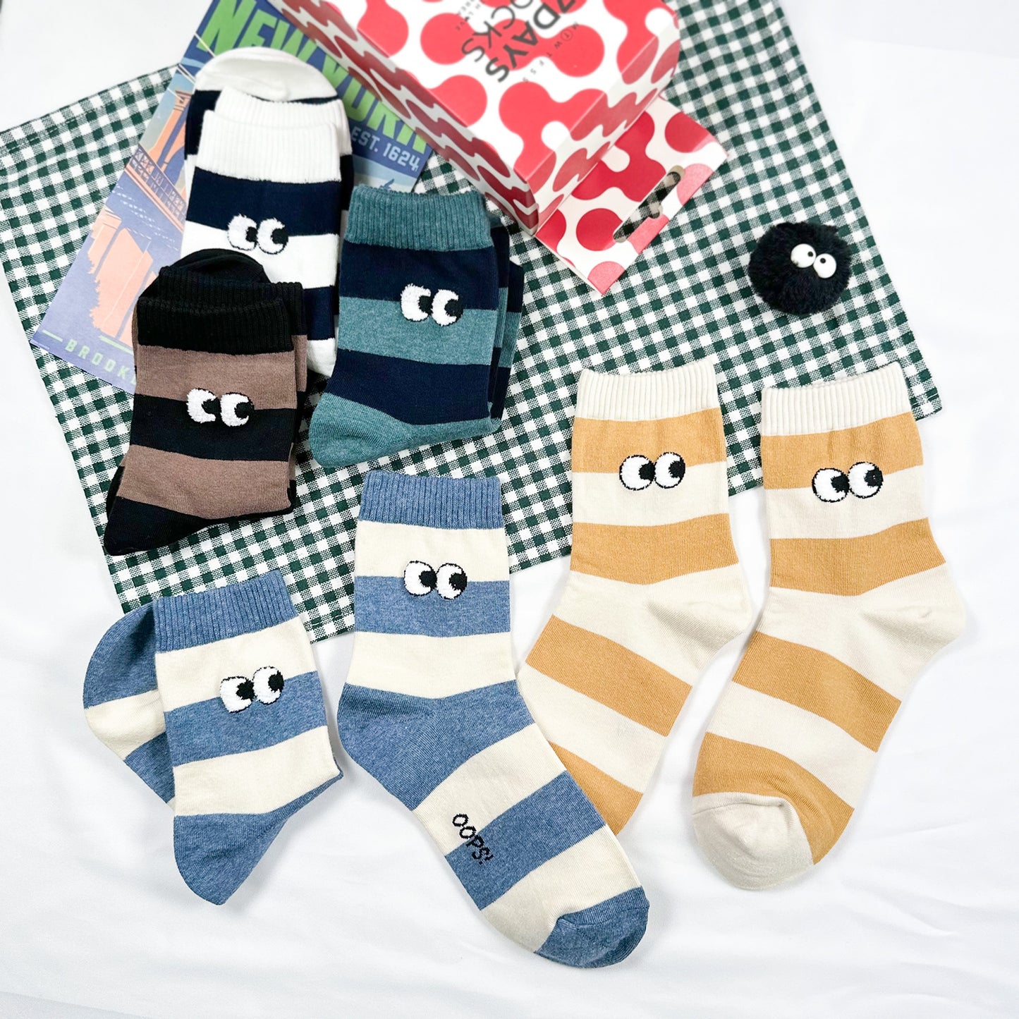 Women's Crew Little Eyes Stripe Socks