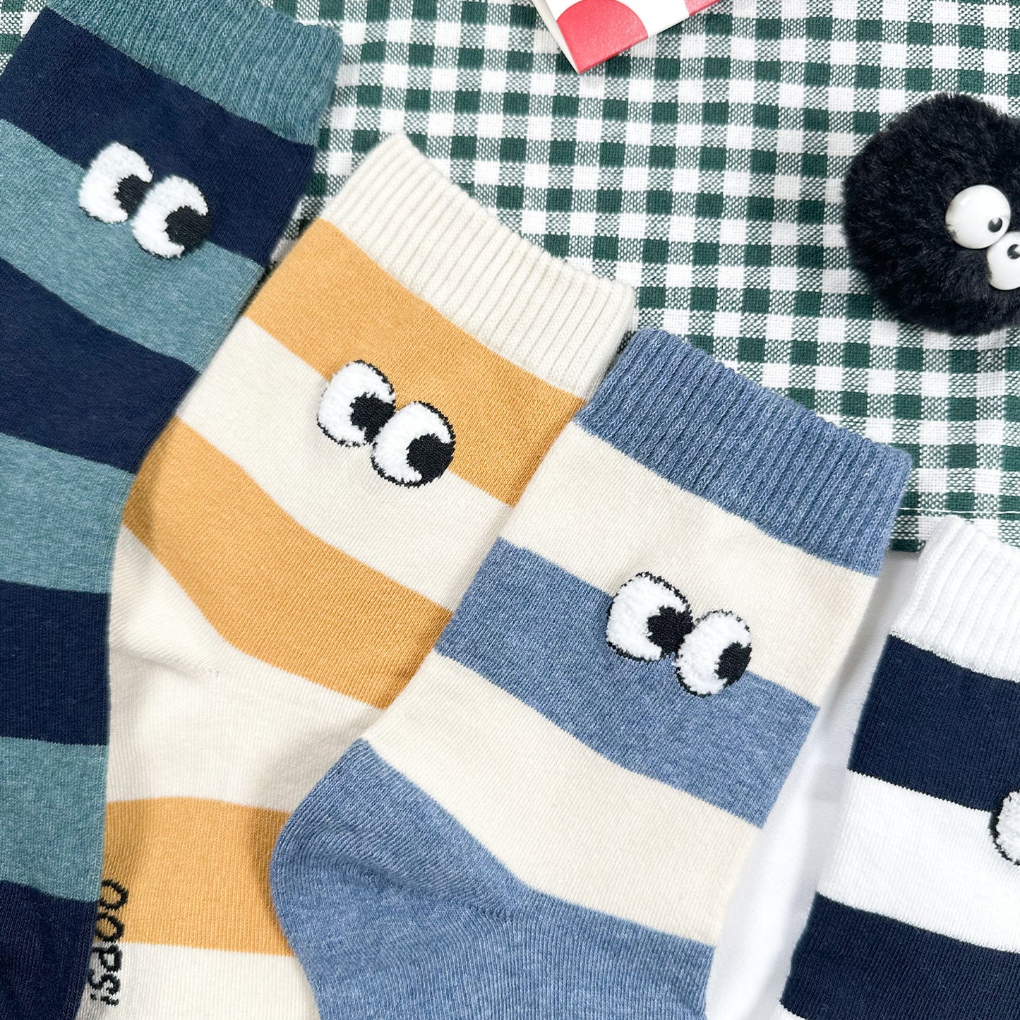 Women's Crew Little Eyes Stripe Socks