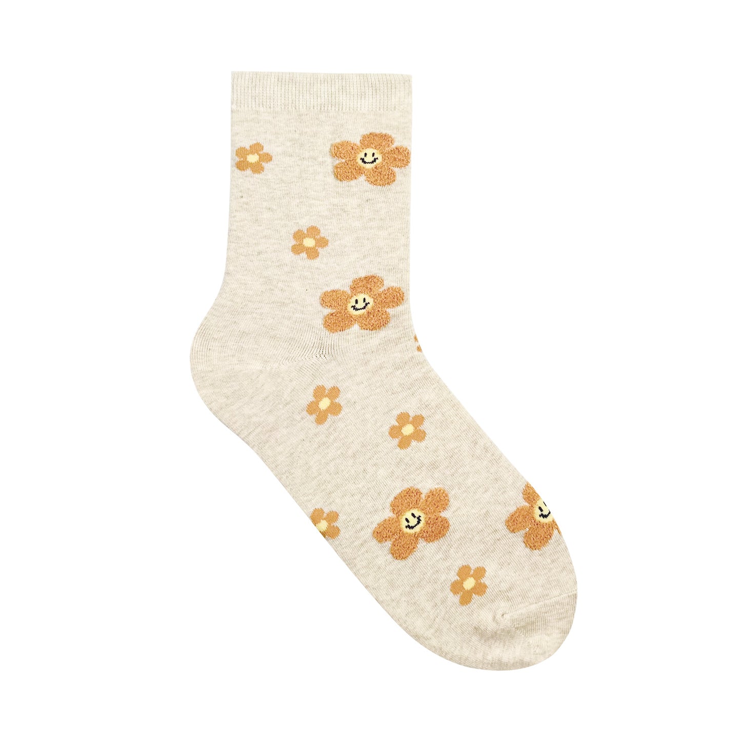 Women's Crew Fluffy Flower Socks