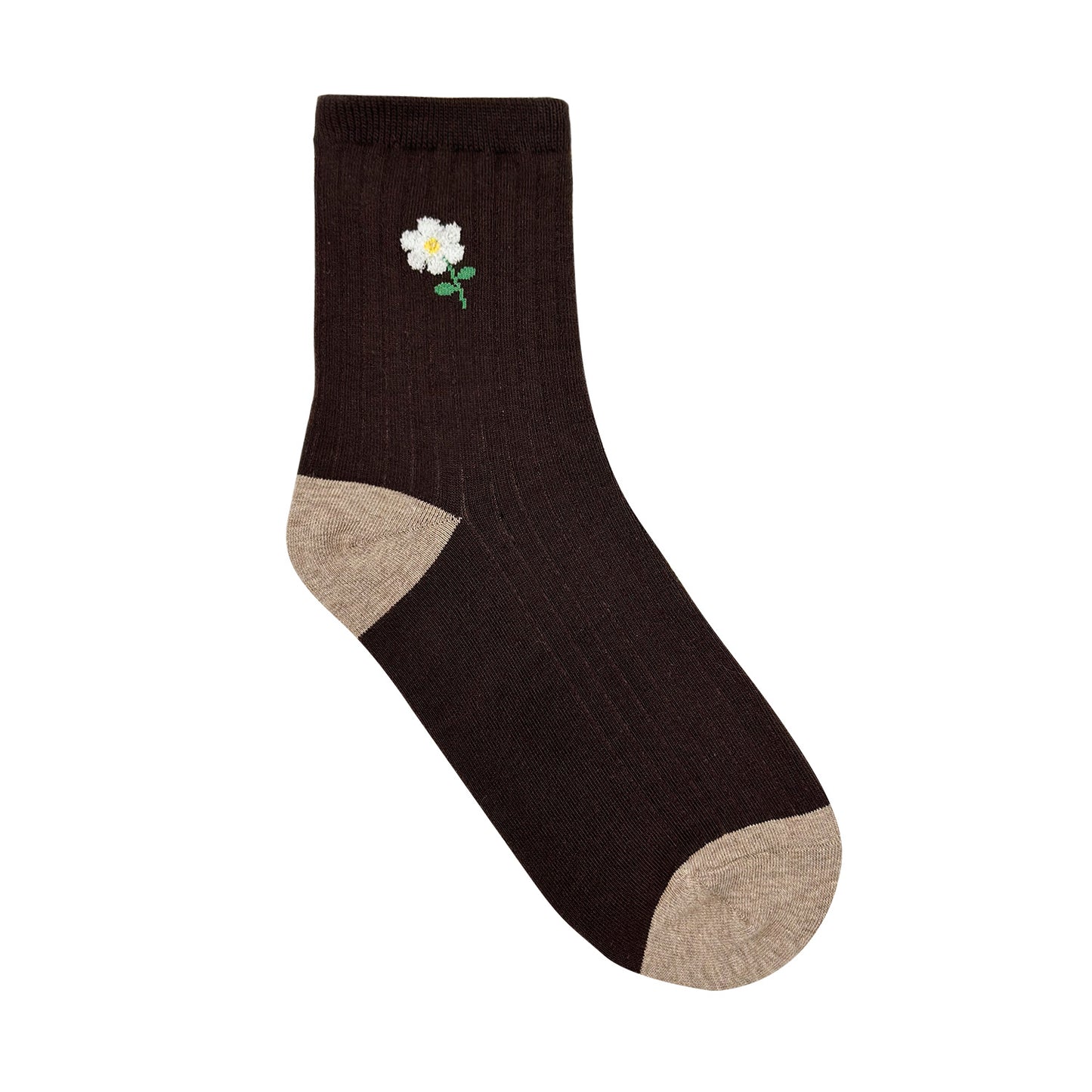 Women's Crew Warm Flower Socks