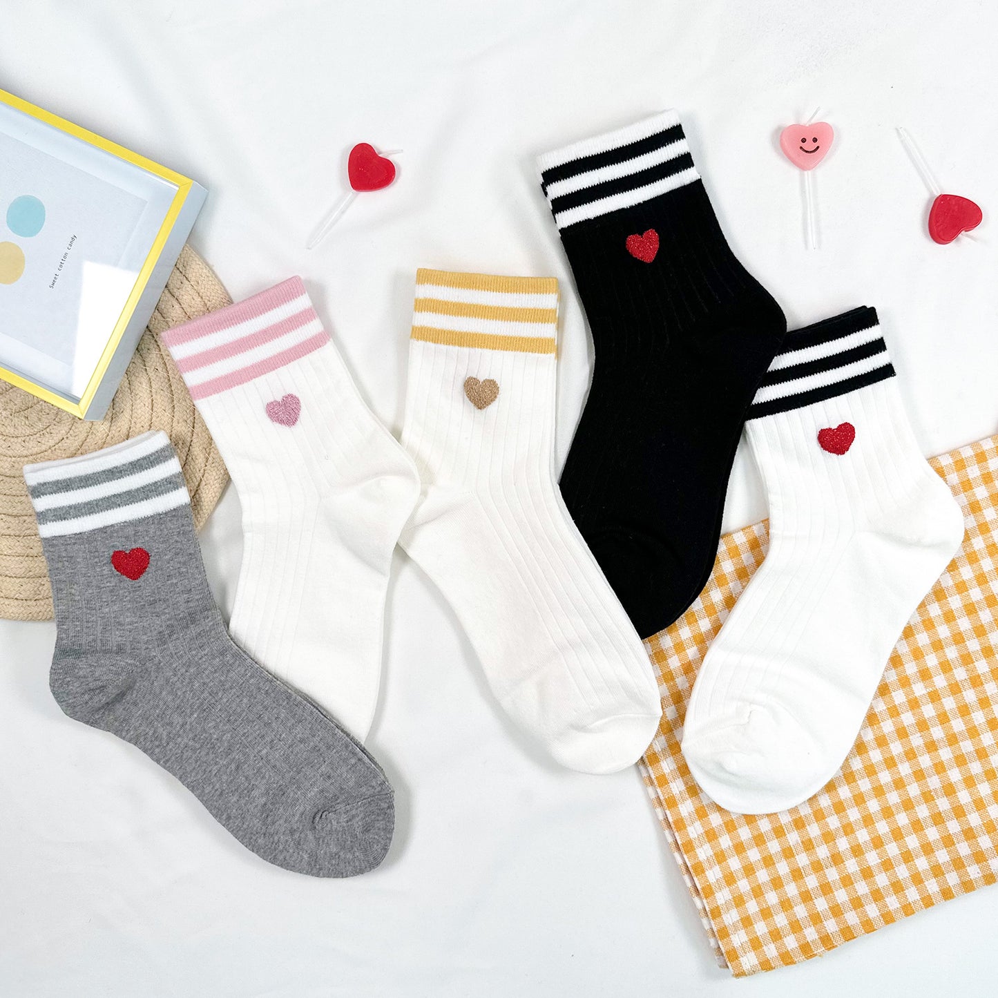 Women's Crew Heart Palette Socks