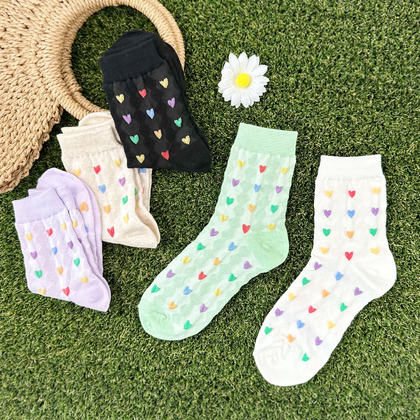 Women's Crew Heart Party Socks