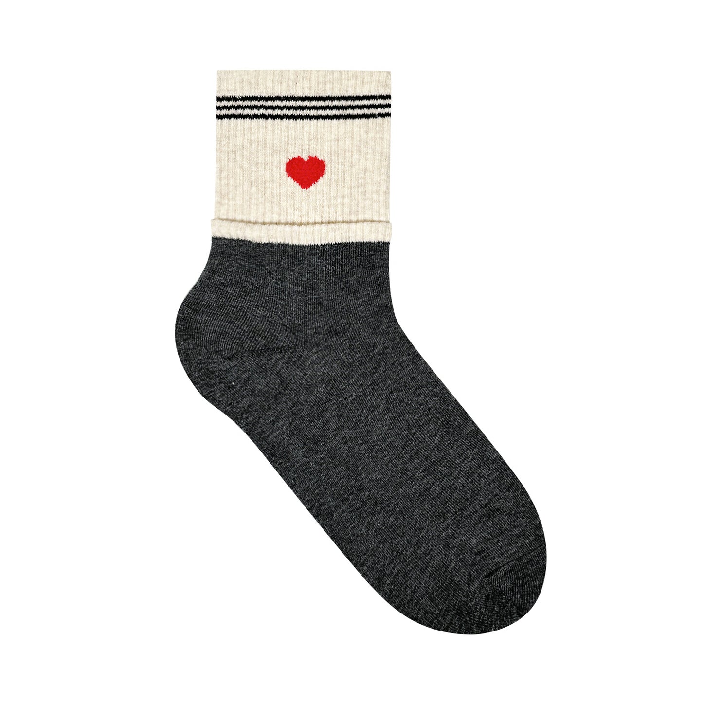 Women's Daily Heart Socks - Made in Korea