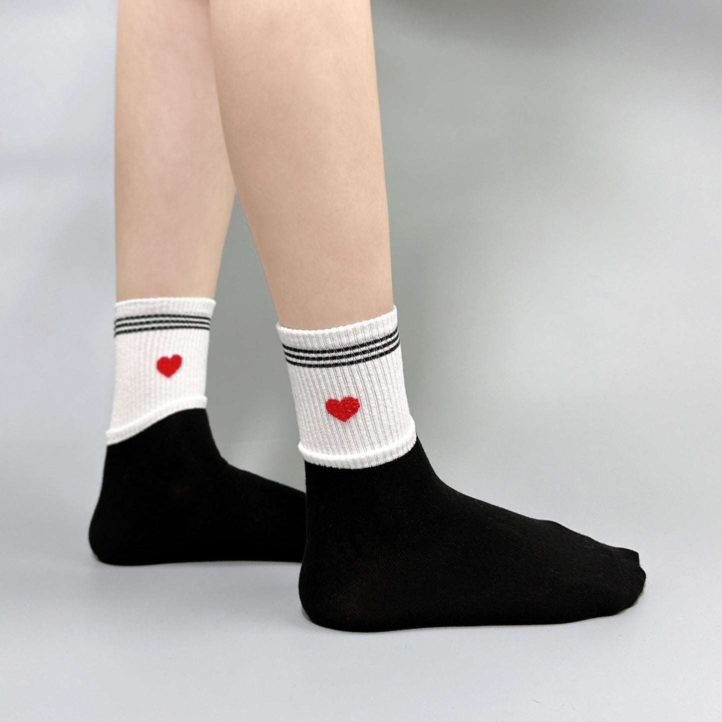 Women's Daily Heart Socks - Made in Korea