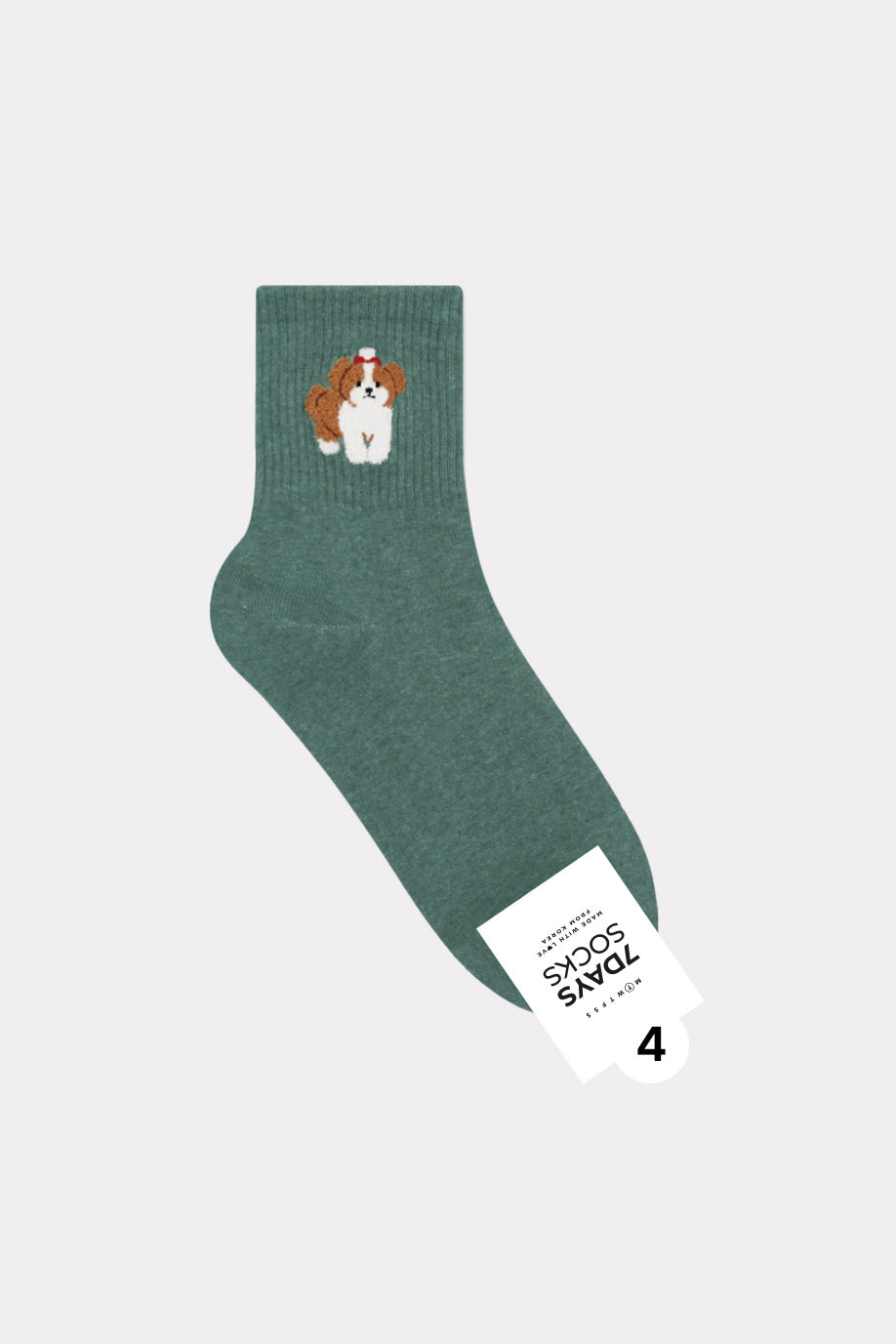 Women's Crew Puppy Land Socks - Made in Korea