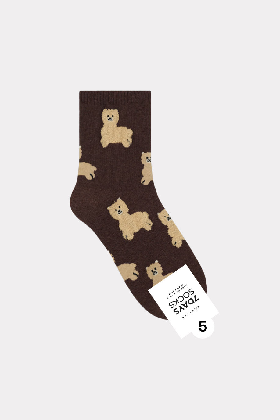 Women's Crew Fluffy Animal Land Socks - Made in Korea