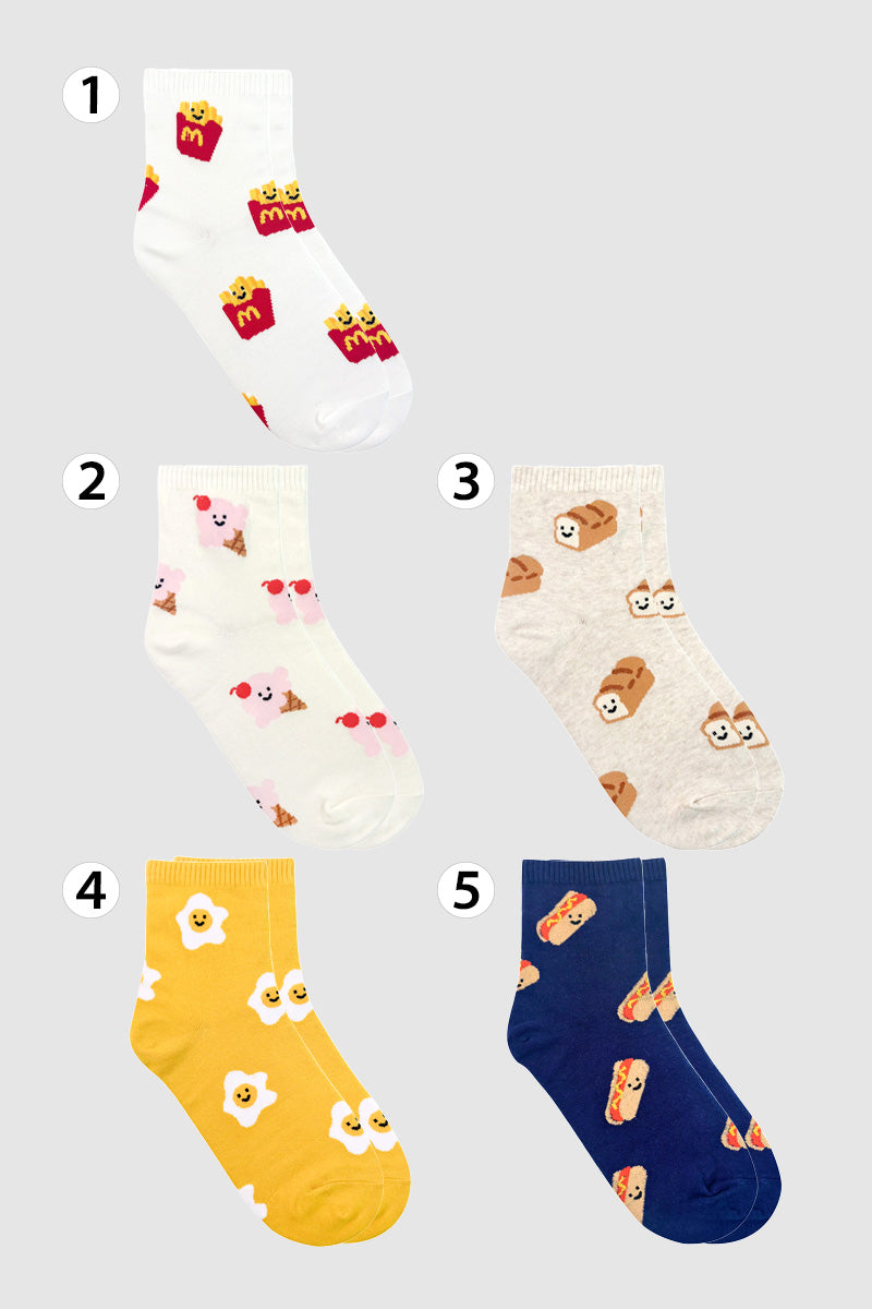 Women's Ankle Happy Food Socks