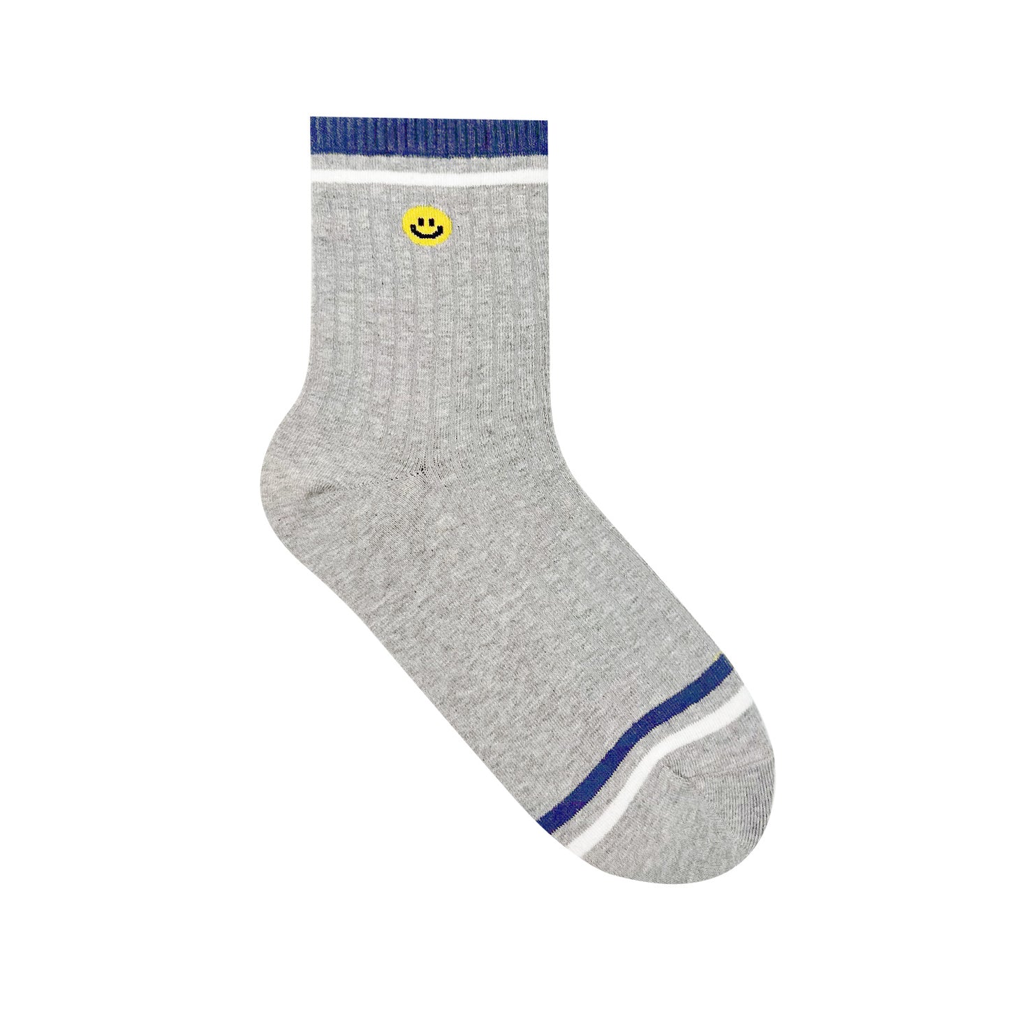 Women's Crew Two-Color Smile Line Socks