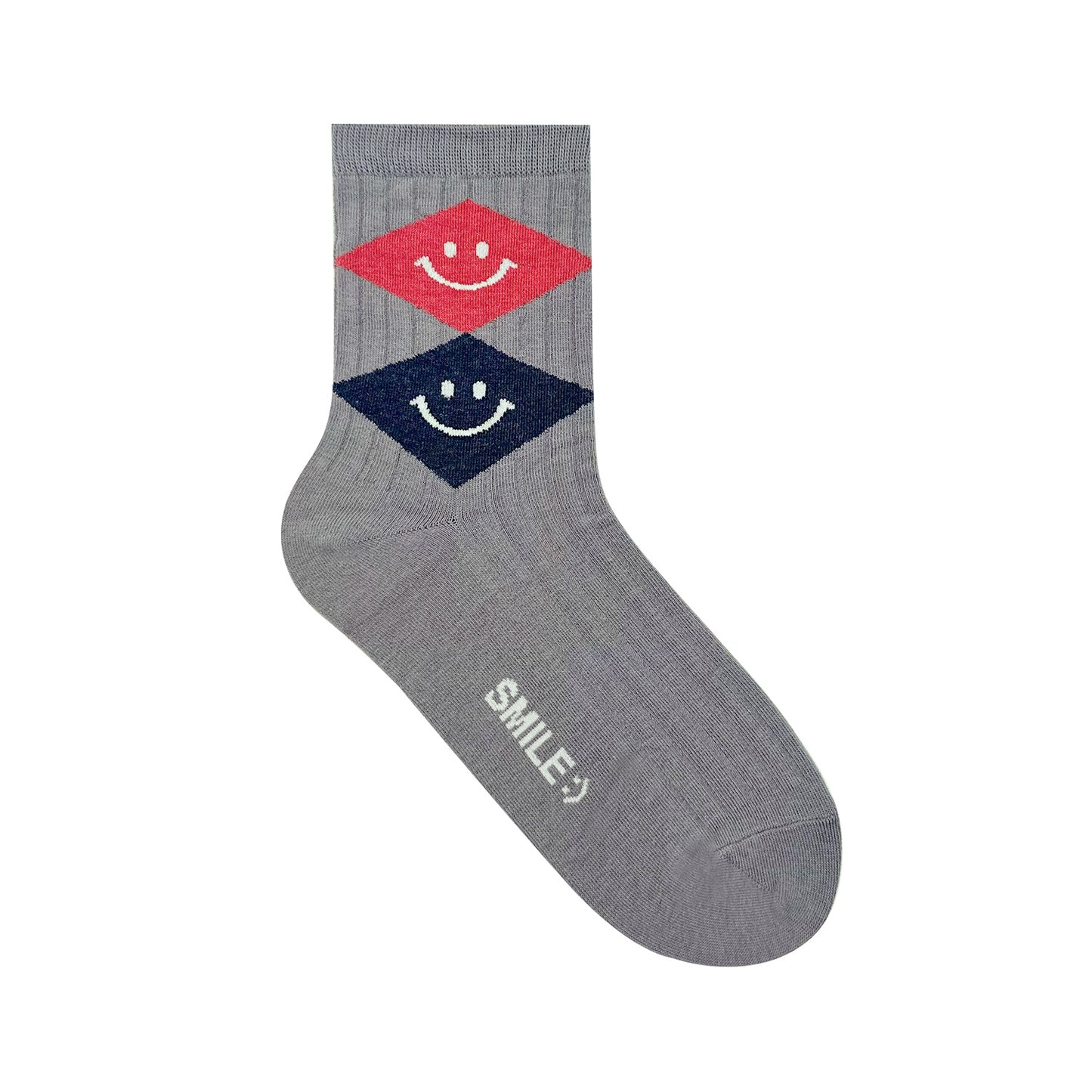 Women's Crew Argyle Smile Socks