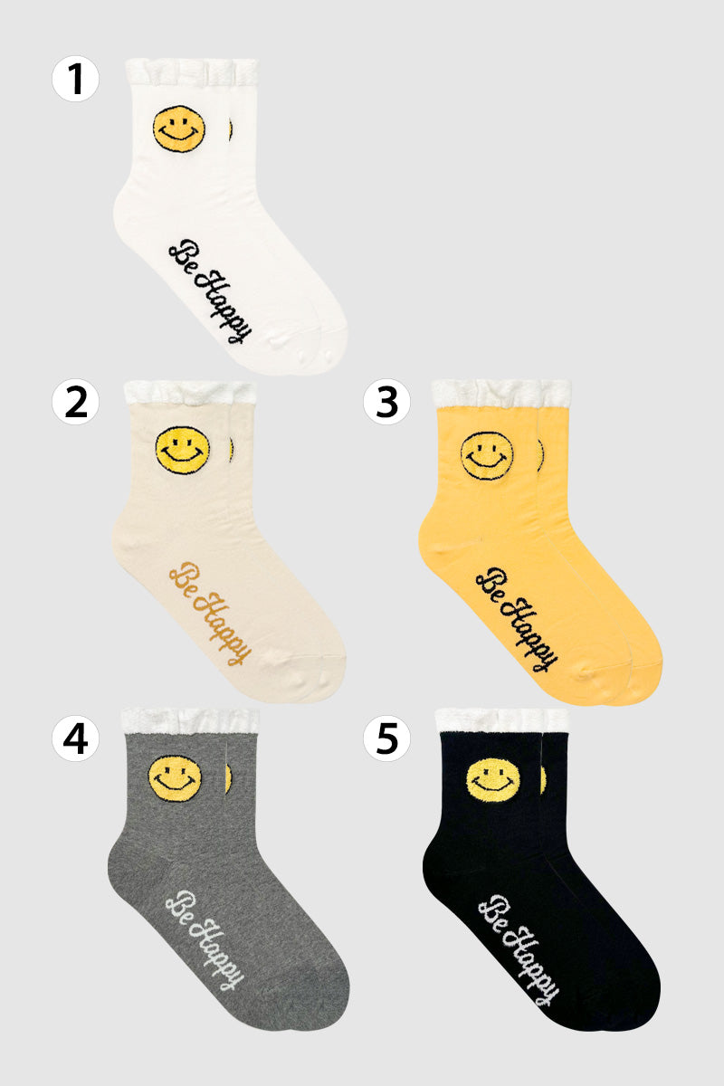 Women's Crew Happy Smile Socks