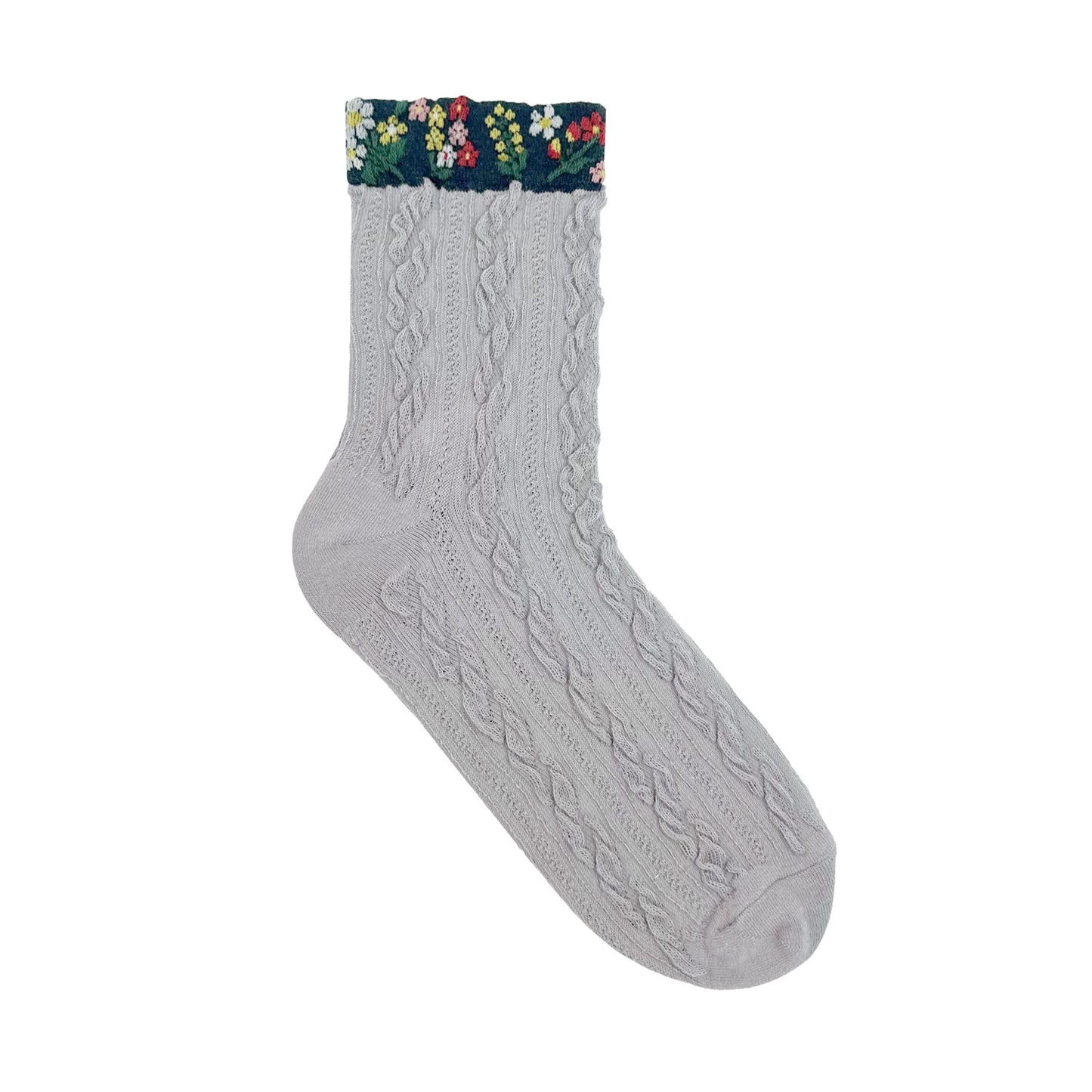 Women's Crew Mesh Snow Flower Socks