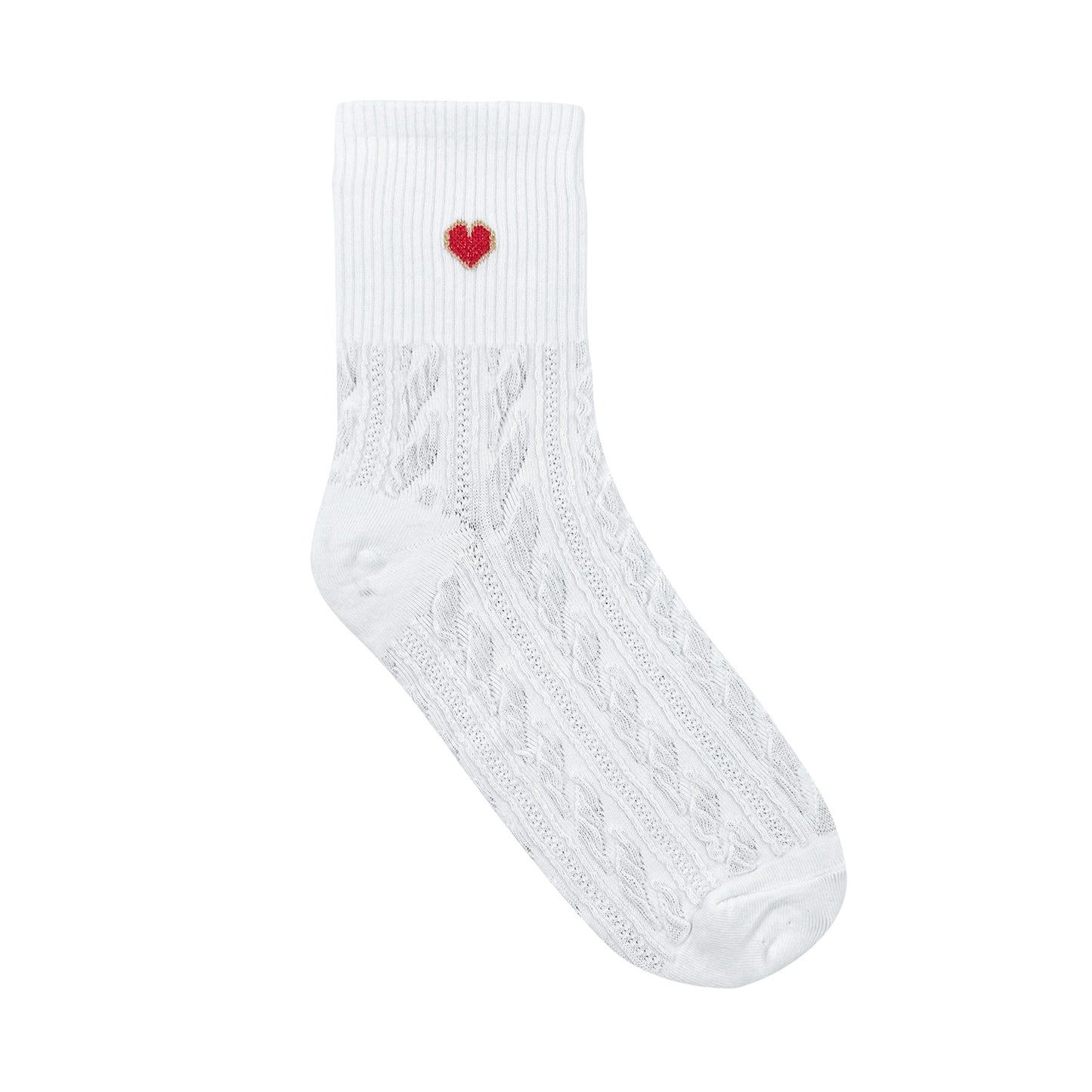 Women's Crew Twisted Heart Socks