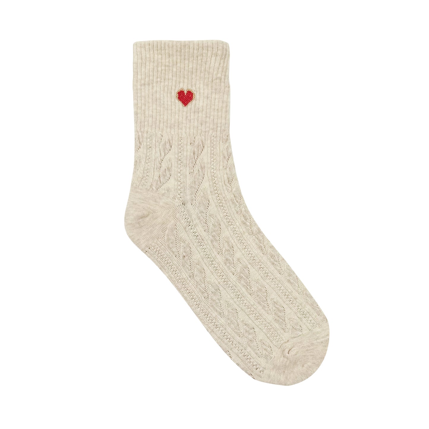 Women's Crew Twisted Heart Socks