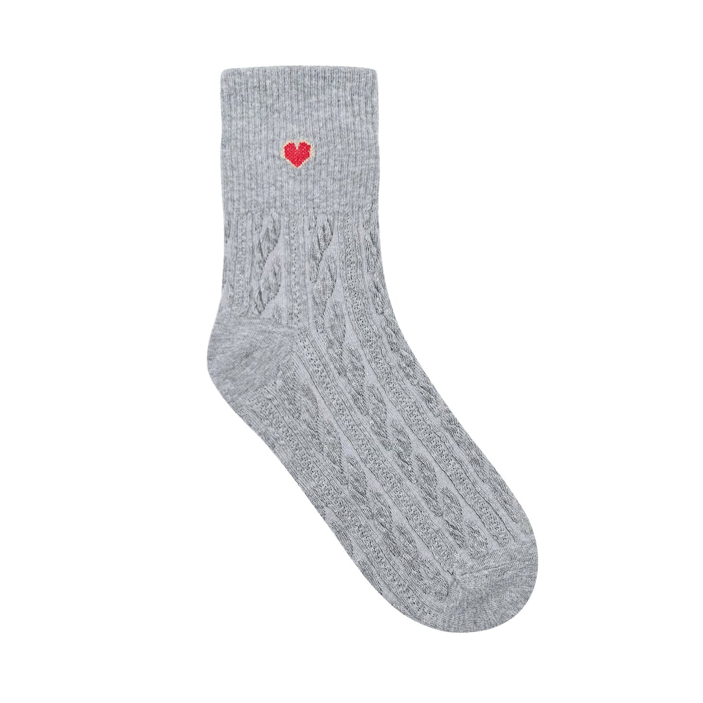 Women's Crew Twisted Heart Socks