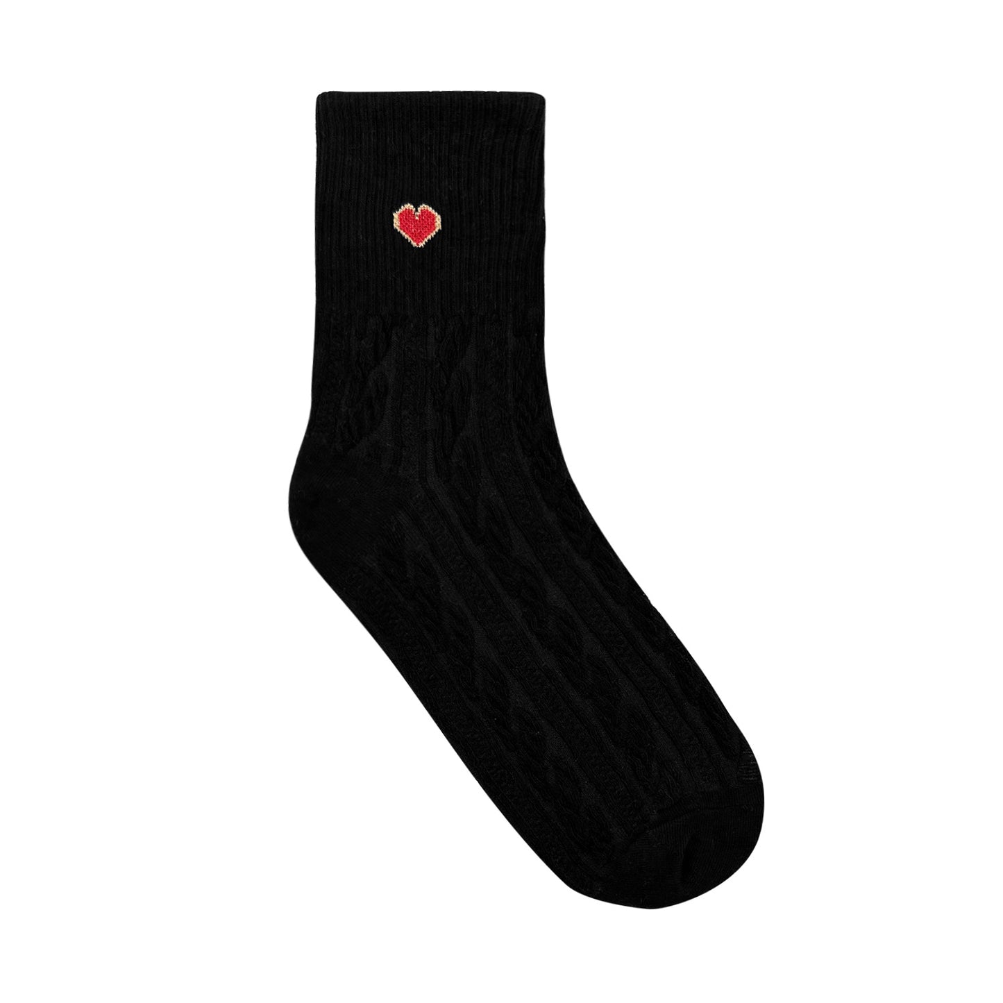 Women's Crew Twisted Heart Socks