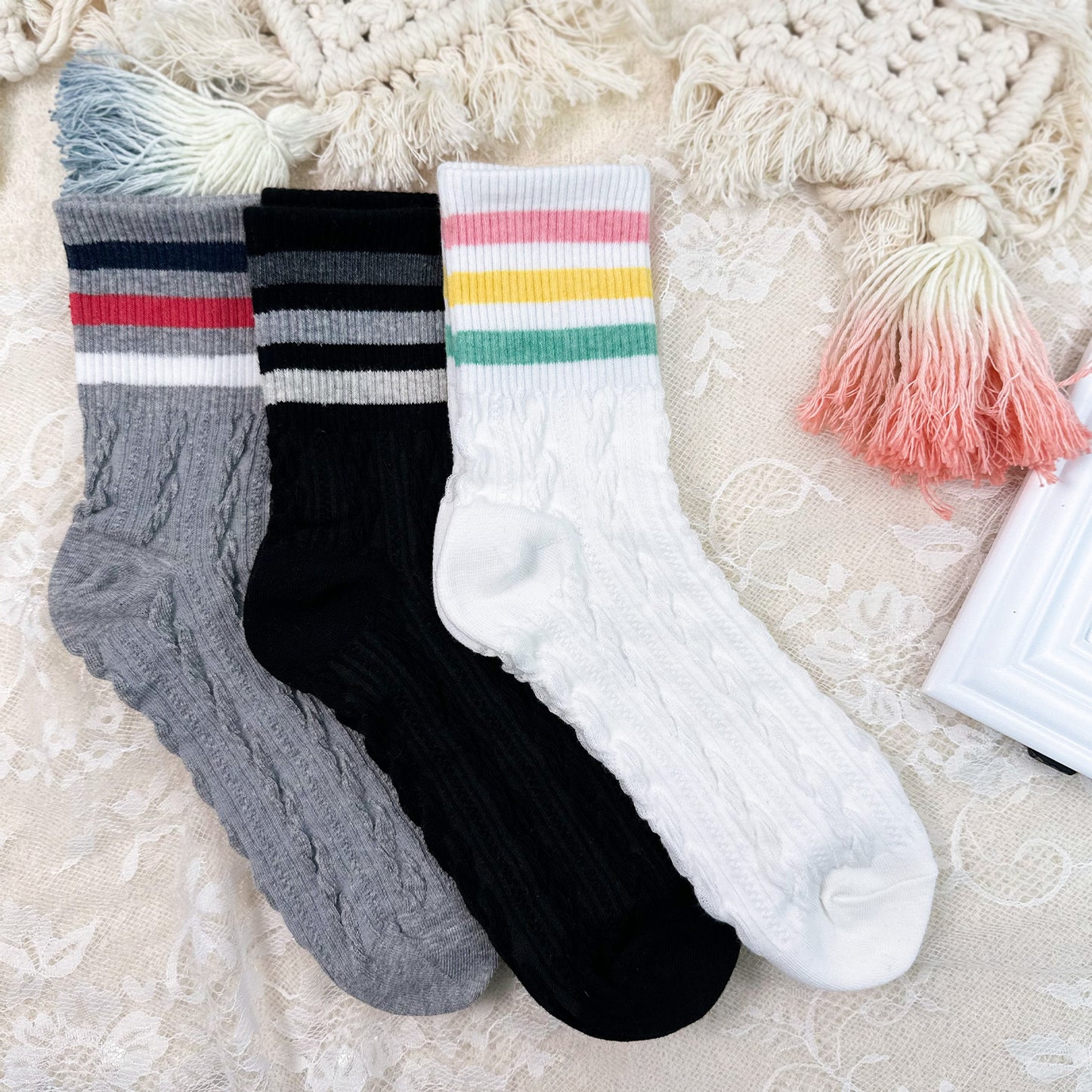 Women's Crew Spring Twist Socks