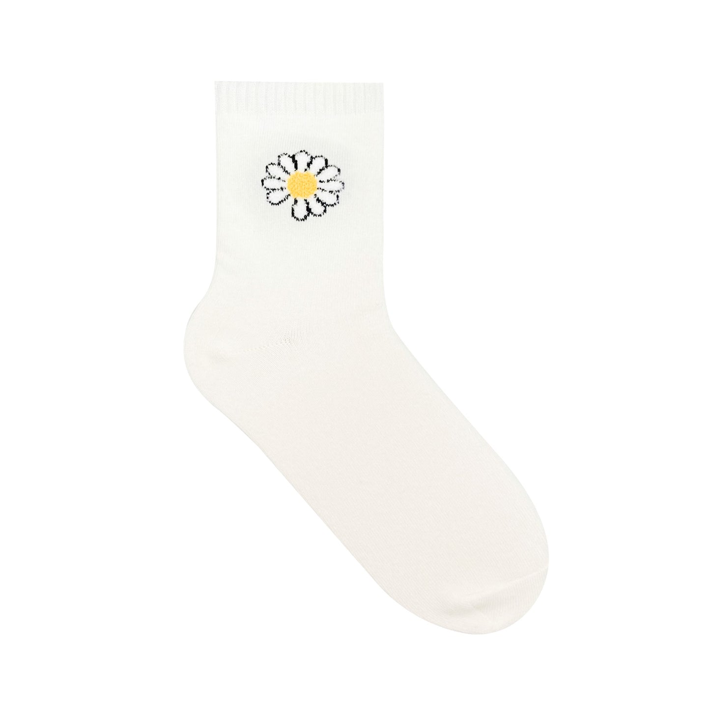 Women's Crew Half Flower Socks