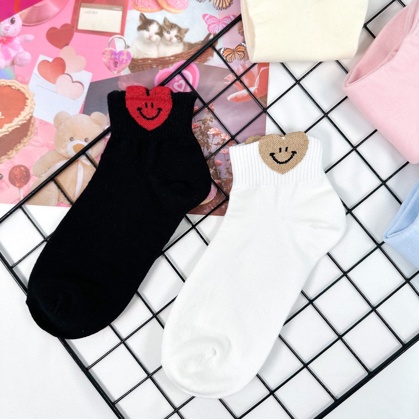 Women's Crew Boing Boing Heart Socks