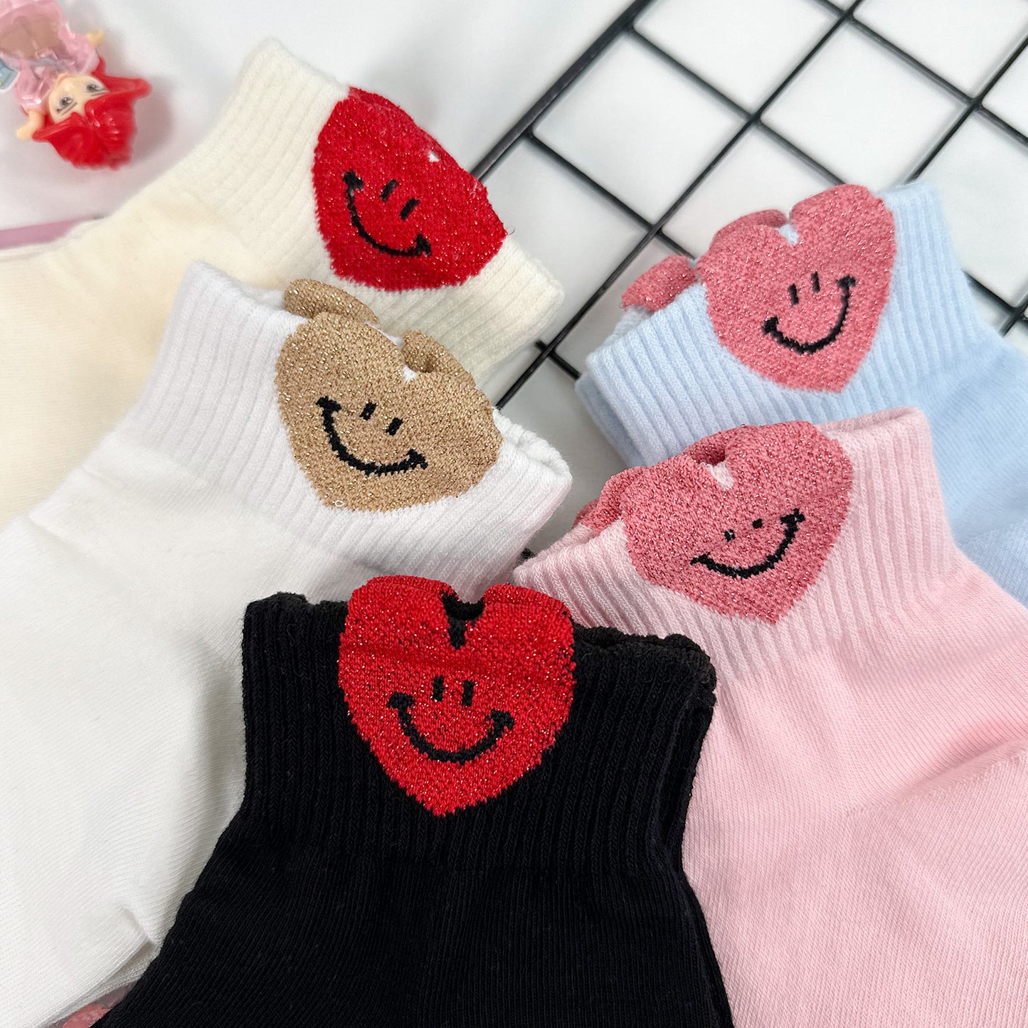 Women's Crew Boing Boing Heart Socks