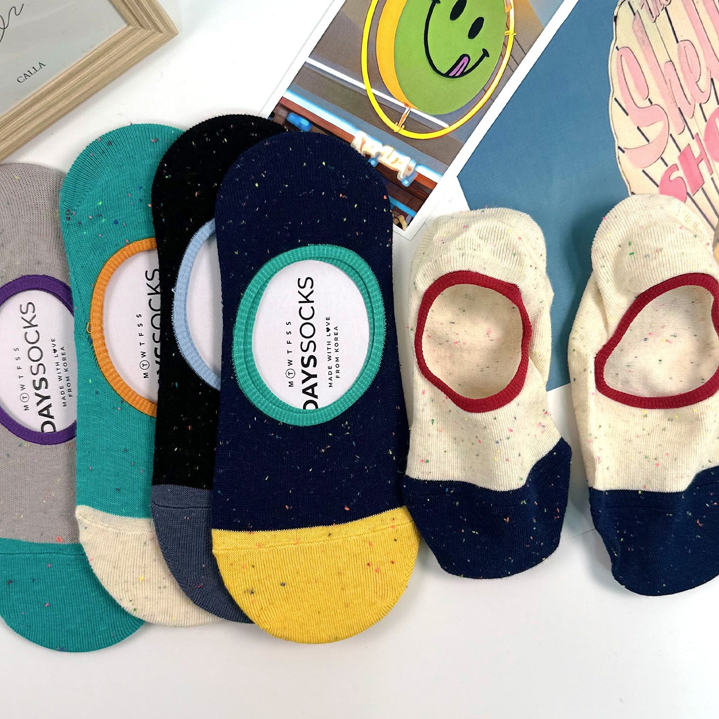 Women's No Show Dyes Nep Socks