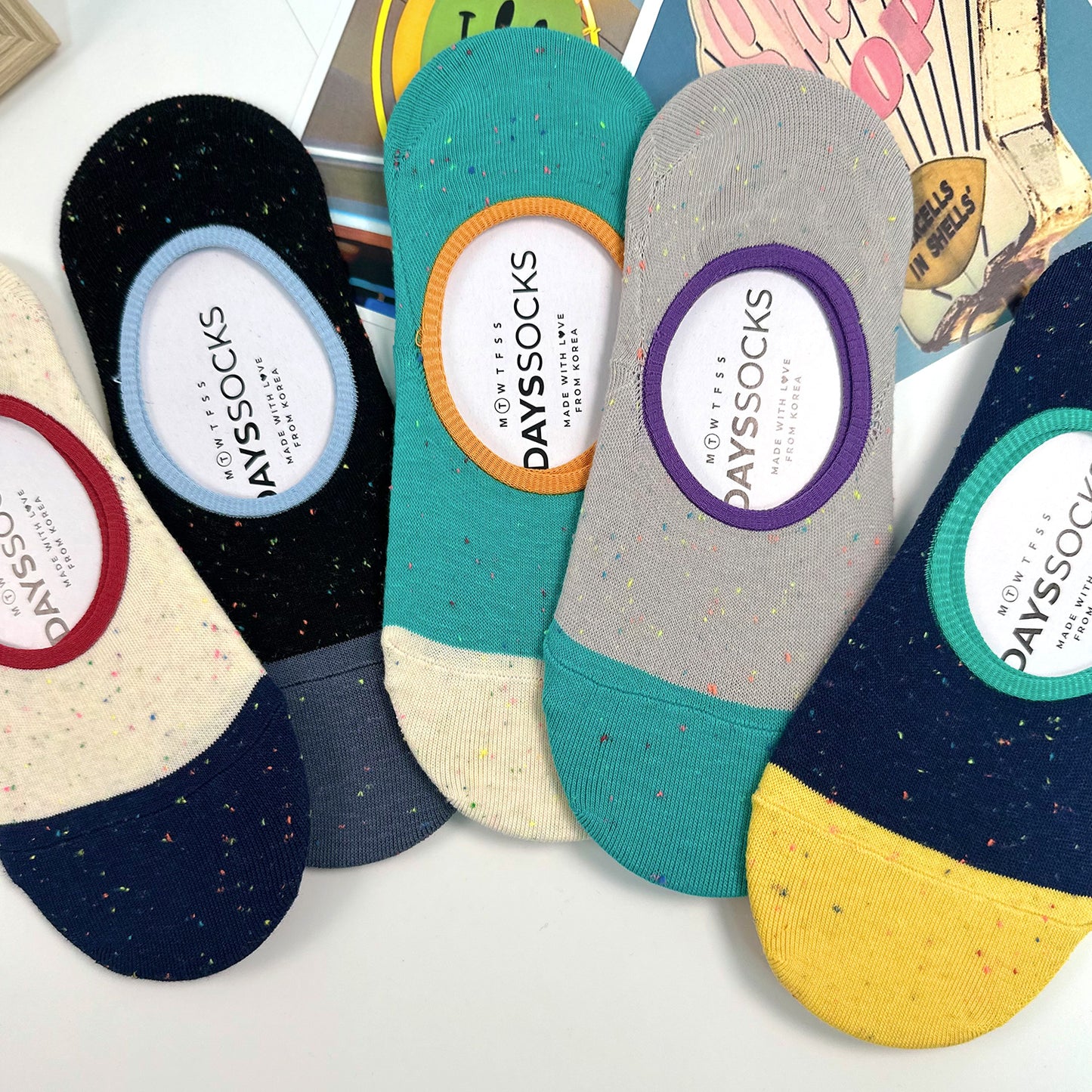 Women's No Show Dyes Nep Socks