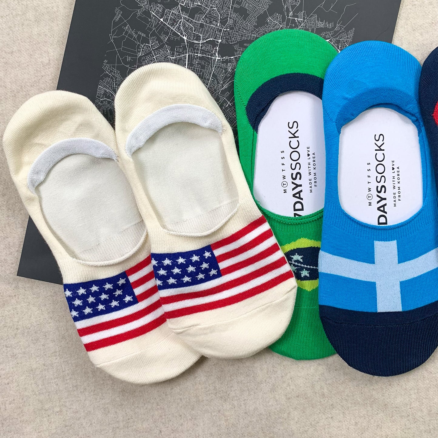 Women's No Show Flag Socks