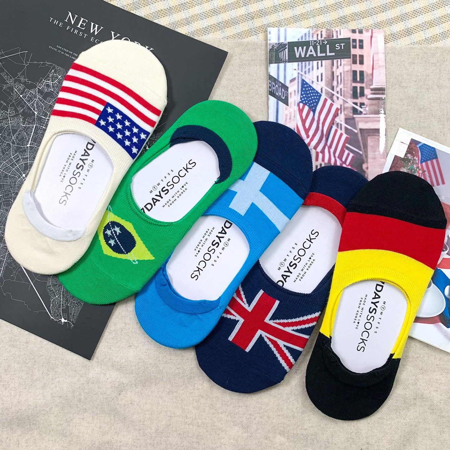 Women's No Show Flag Socks