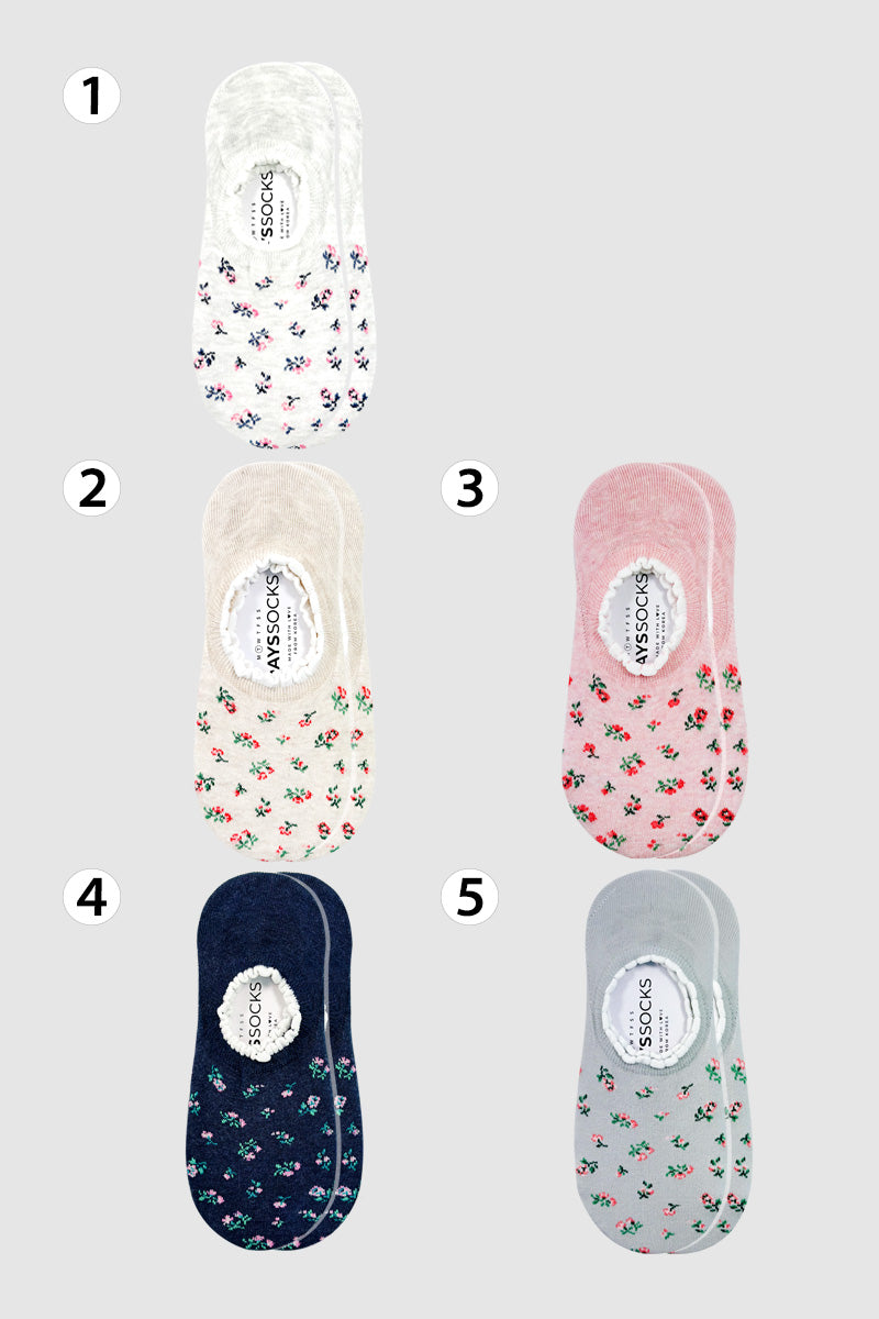Women's No Show Flower Socks