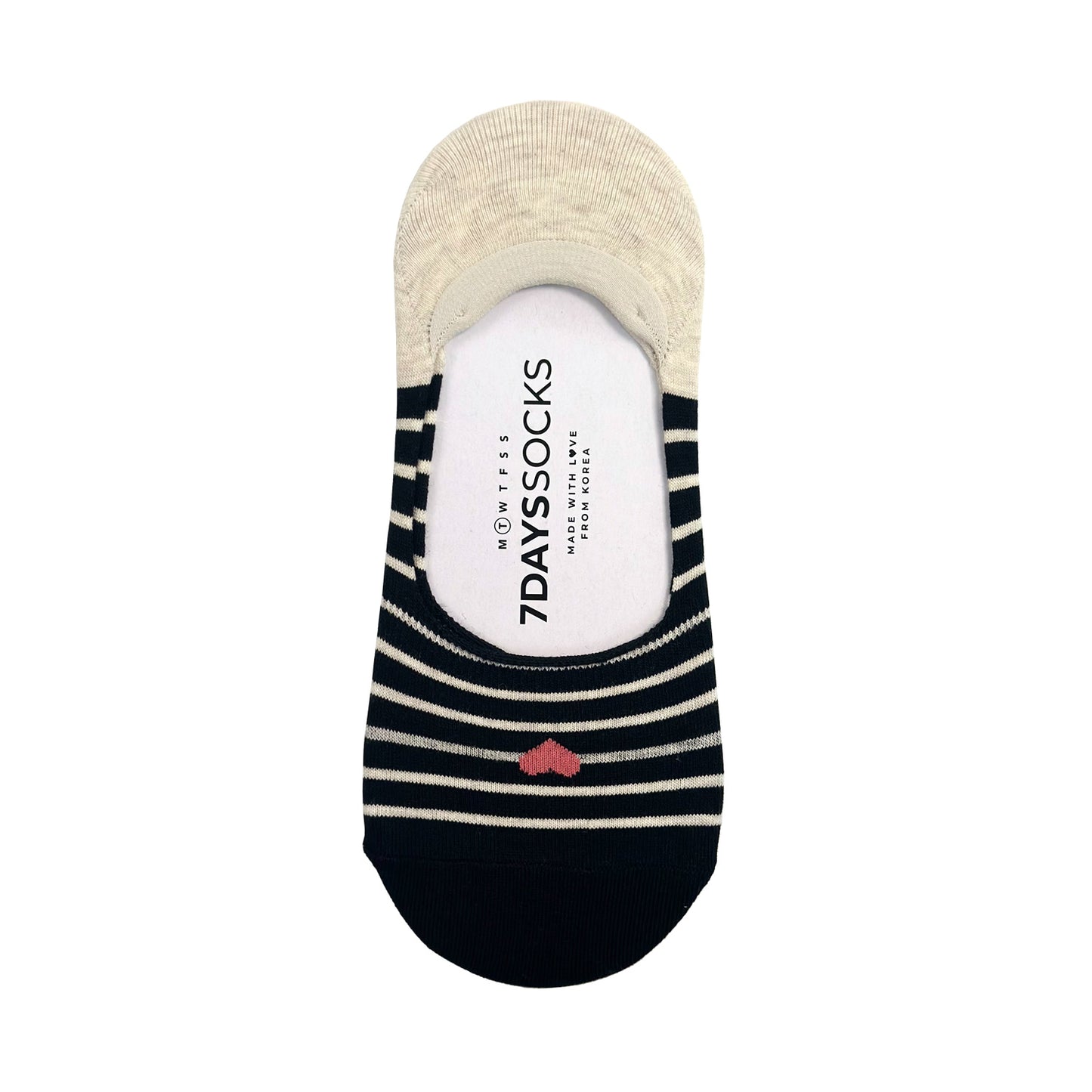 Women's No Show Rolling Heart Socks
