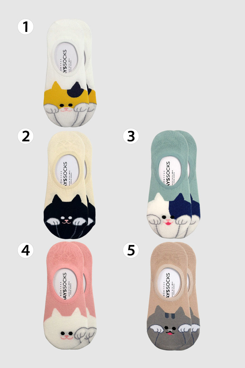 Women's No Show Neco Meo-Meo Socks