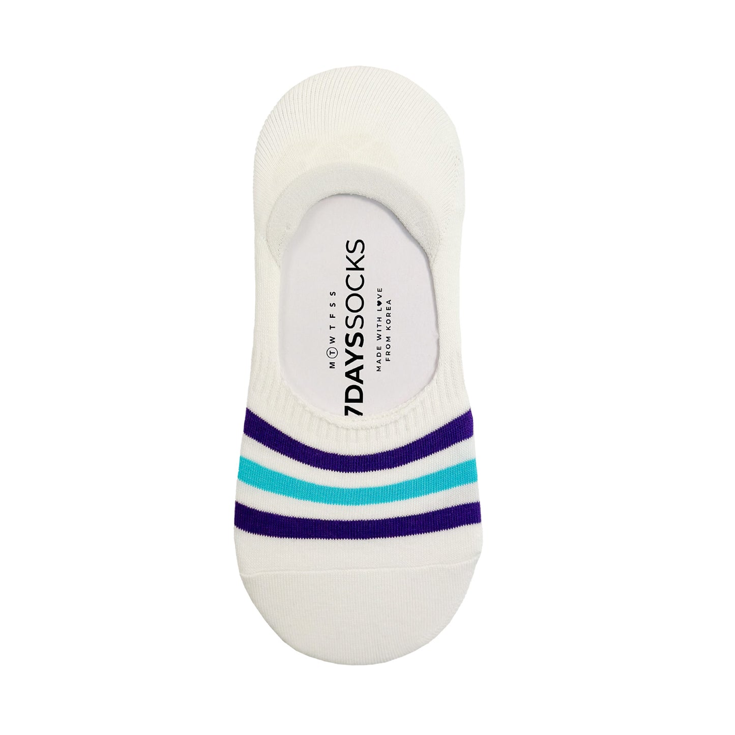 Women's No Show 3 Stripe AA Socks