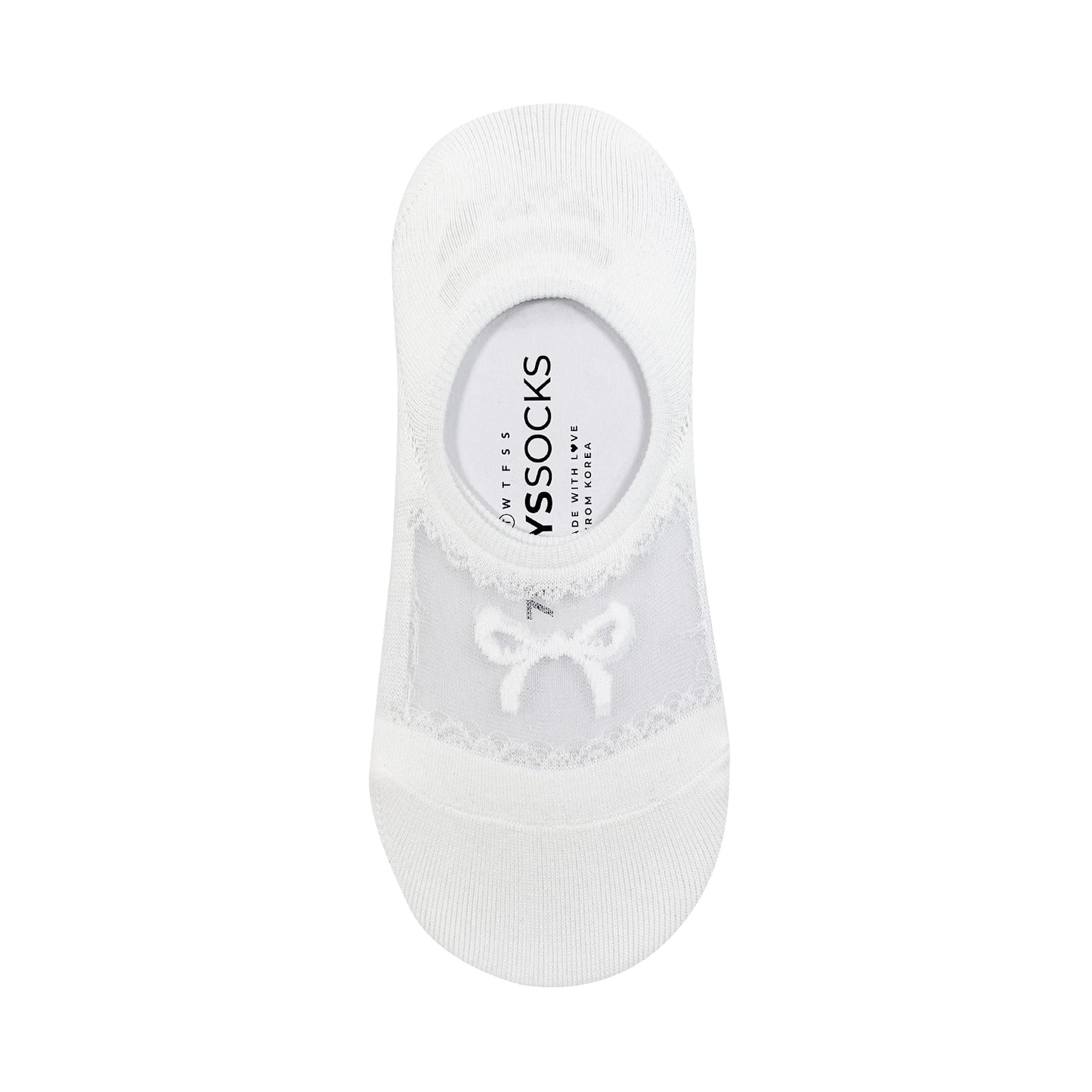 Women's No Show Ribbon See-Through Socks