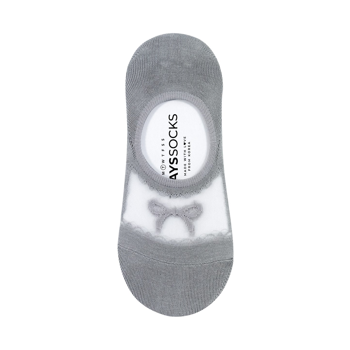 Women's No Show Ribbon See-Through Socks