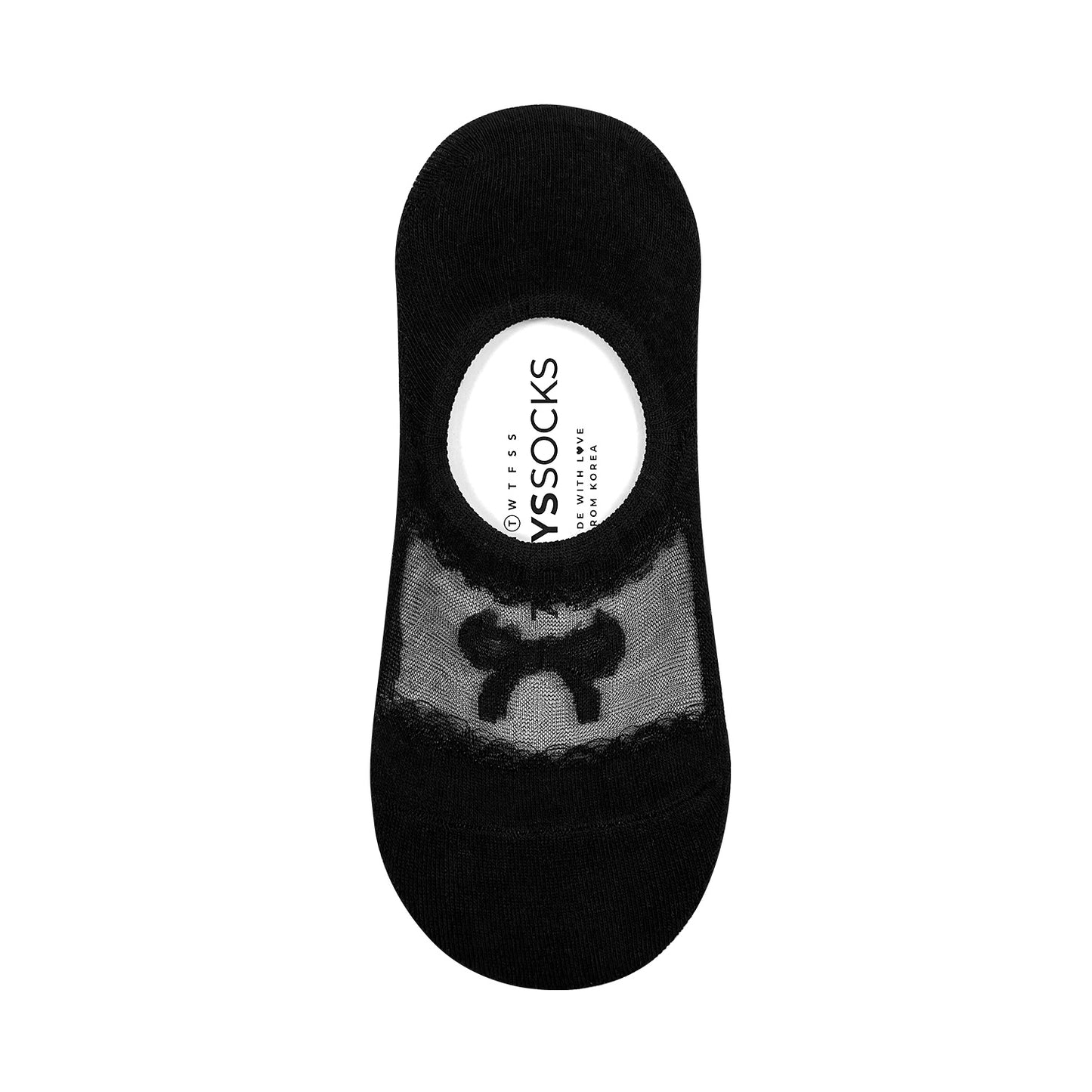 Women's No Show Ribbon See-Through Socks