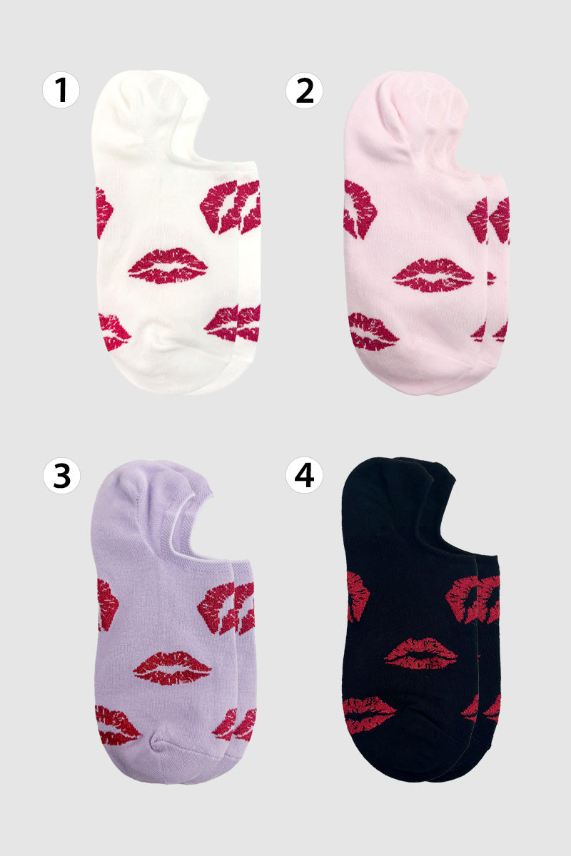 Women's No Show Kiss Socks
